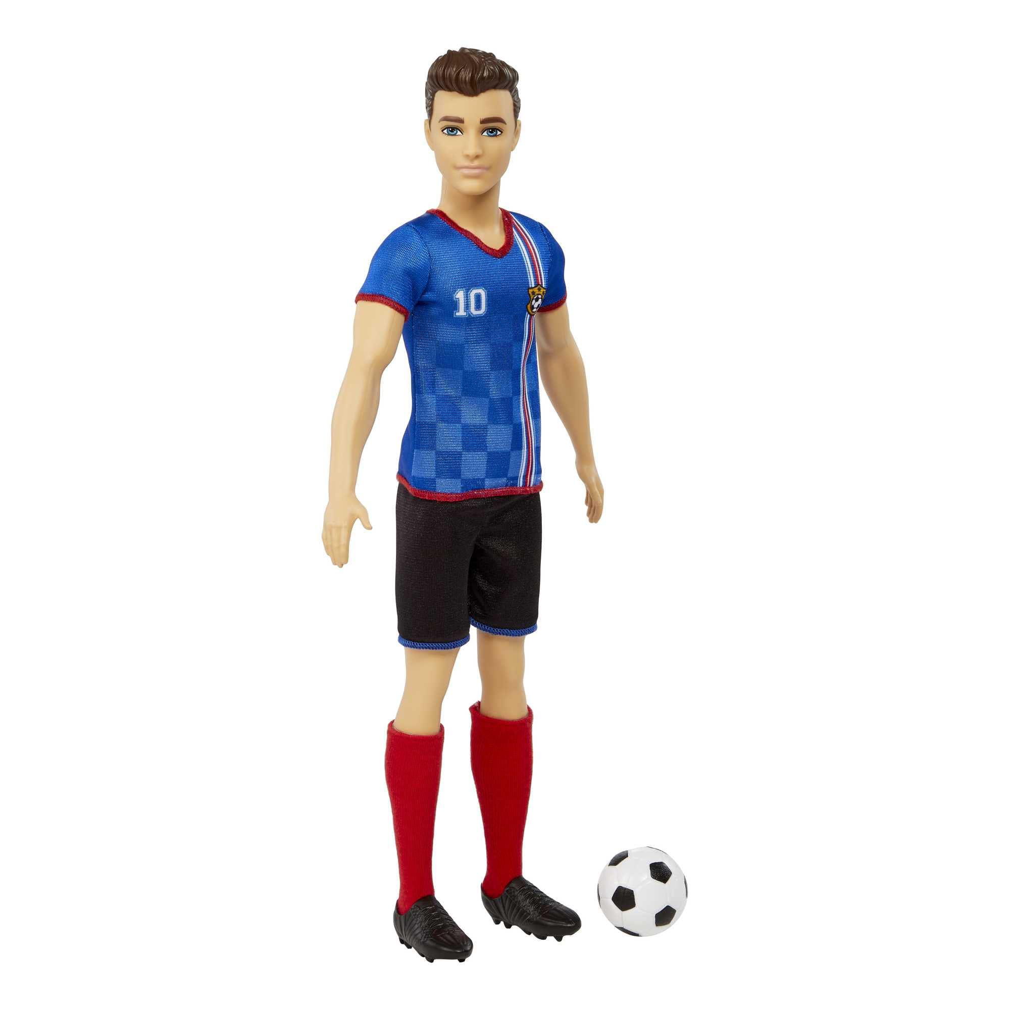 Barbie Ken Soccer Player Fashion Doll - #10 Uniform, Cleats & Ball, Ages 3+ 3