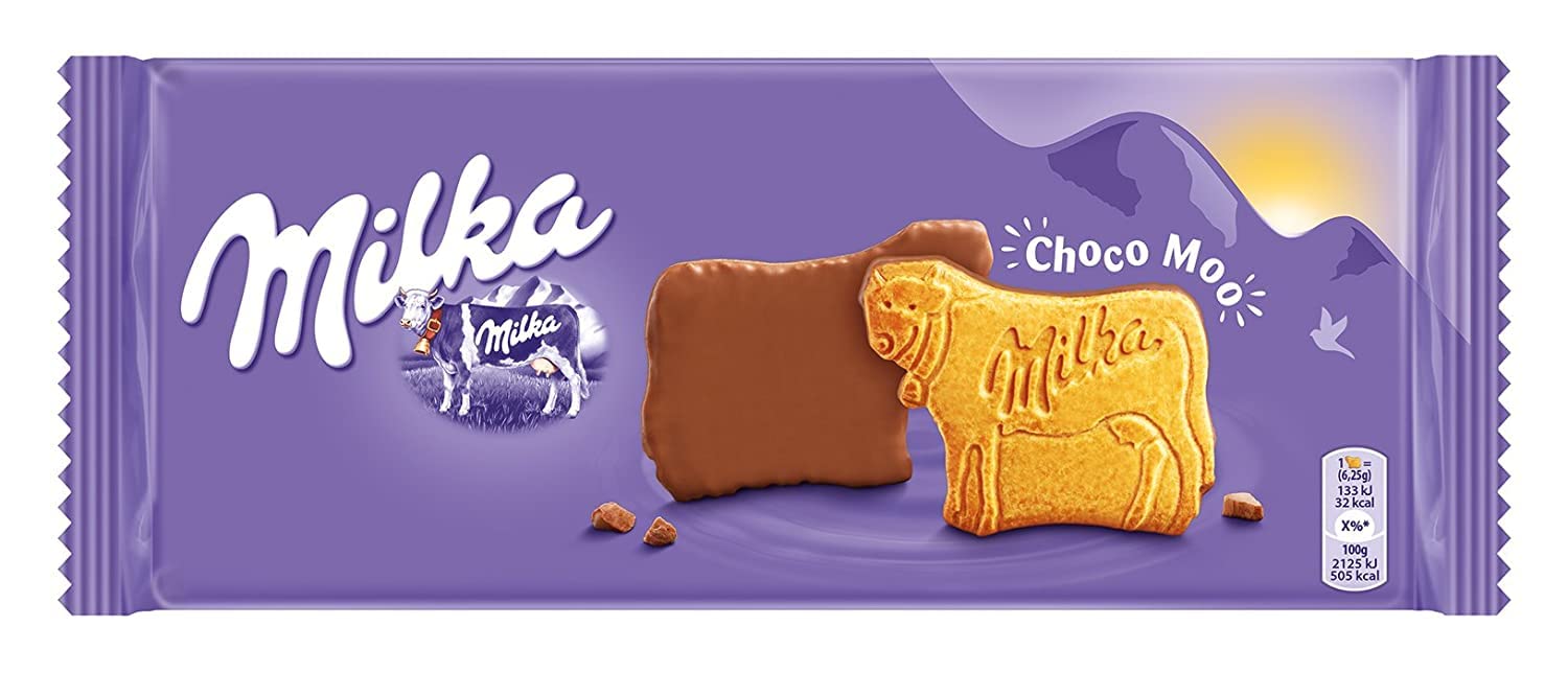 Milka Choco Moo Chocolate Biscuits - Crunchy Alpine Milk Chocolate Coating | 200g Pack 2