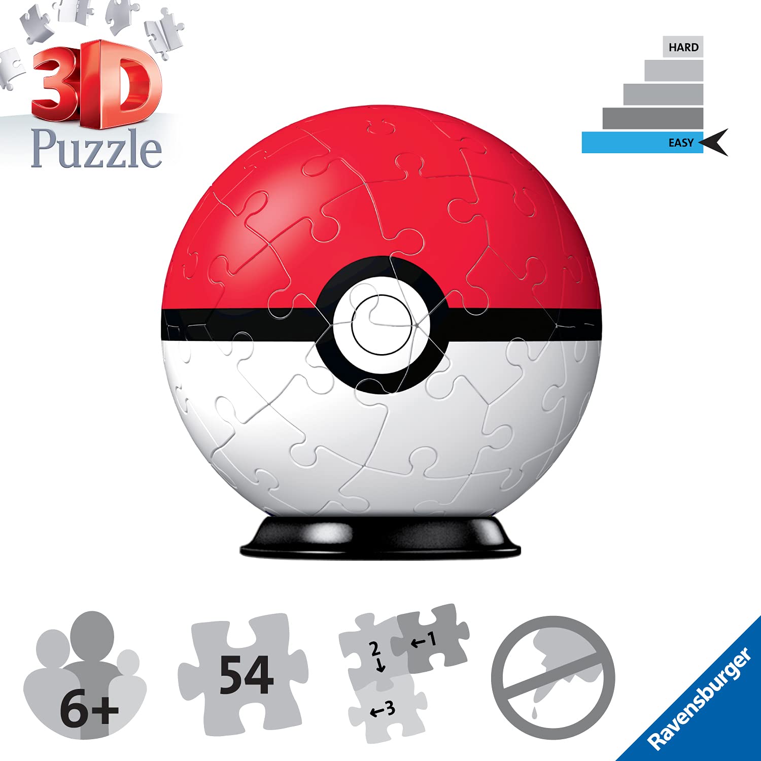 Ravensburger Pokémon Great Ball 3D Jigsaw Puzzle - 54-Piece Plastic Puzzle for Kids 7 Years Up 5