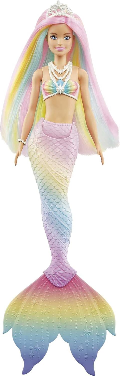 Barbie Dreamtopia Rainbow Magic Mermaid Doll - Water-Activated Color Change Feature, Ages 3 to 7 3