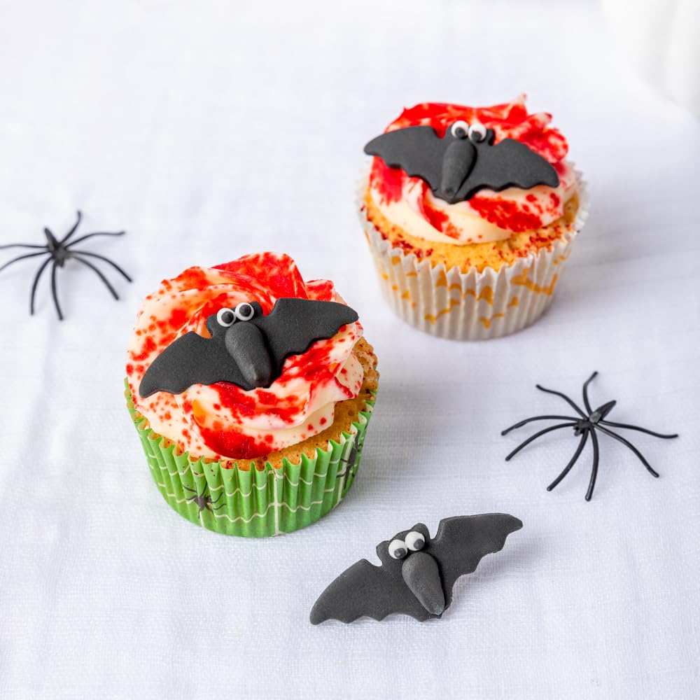 Anniversary House - 6pcs Halloween Vampire Bats Edible Cake Toppers 6