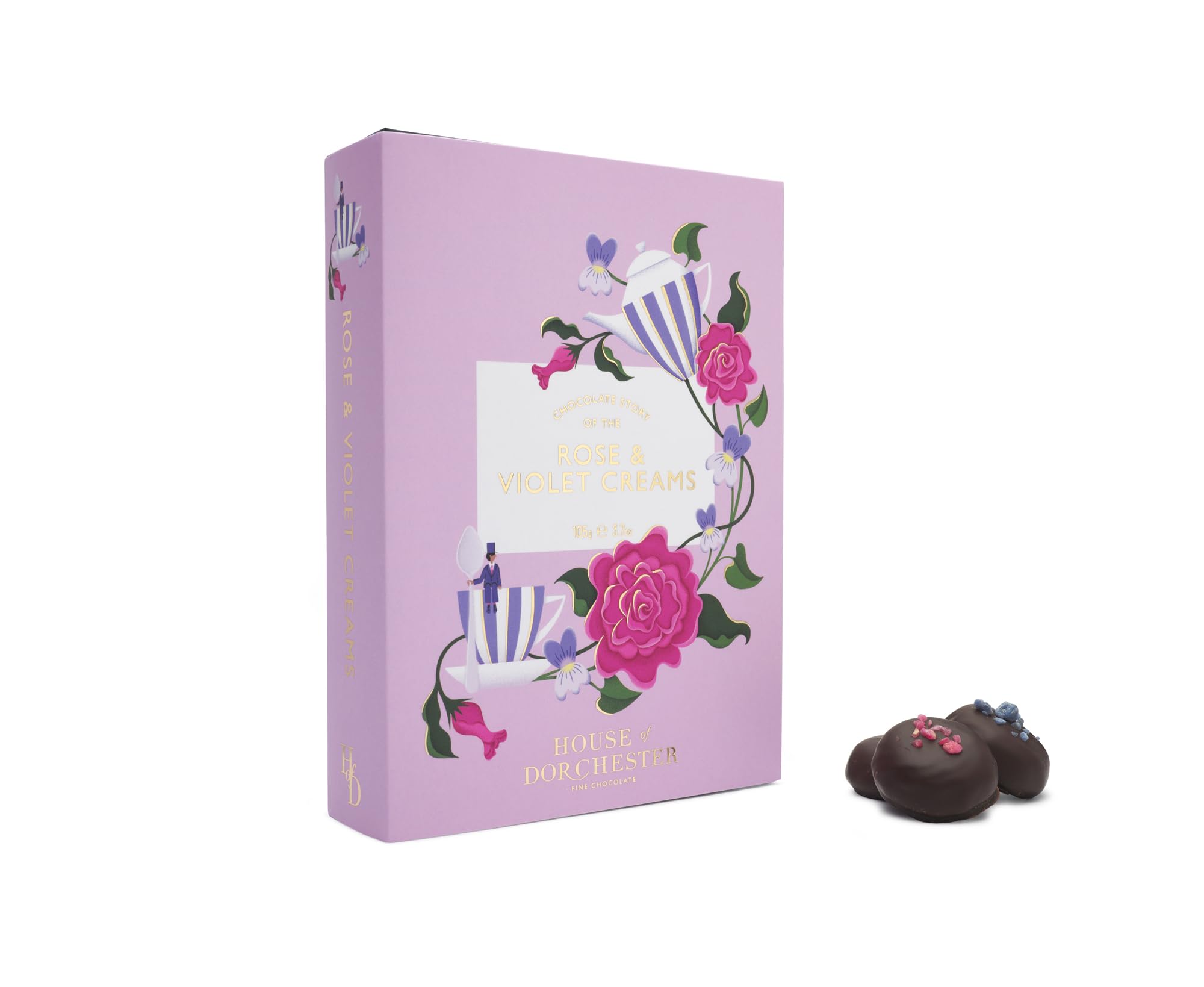 House of Dorchester Library Collection - Rose & Violet Creams Chocolate Book Box