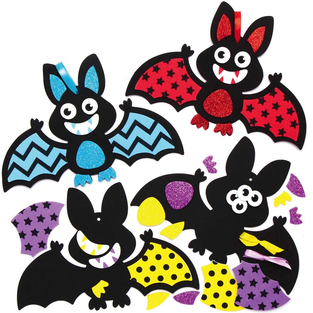 Baker Ross Bat Mix and Match Halloween Decoration Kits - Pack of 8
