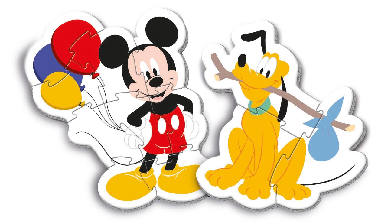 Clementoni My First Puzzle - Disney Mickey Mouse 4-in-1 Set (3, 6, 9, 12 Pieces) | Ages 2+ 4
