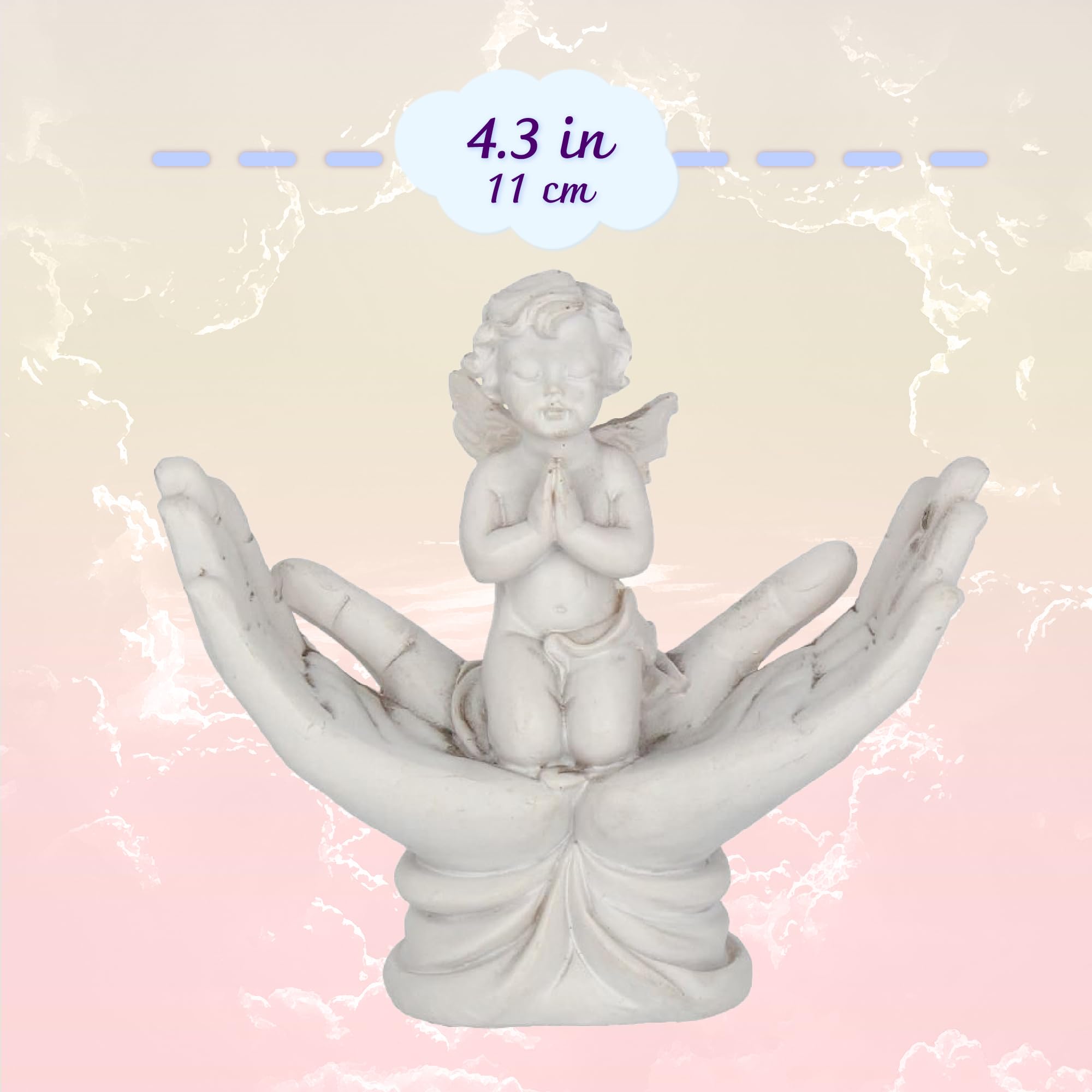 Nemesis Now Raised To Heaven Cherub Figur – Weiße Engelsstatue aus Kunstharz NEM3997 9