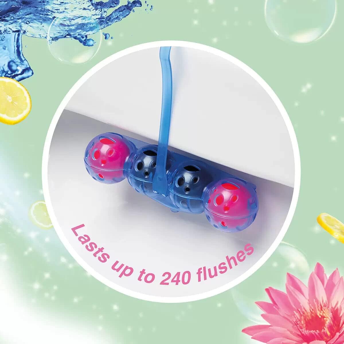 Bloo Colour Active Flower Rim Block, 150 g - Toilet Cleaning with Fresh Scent & Anti-Limescale 4