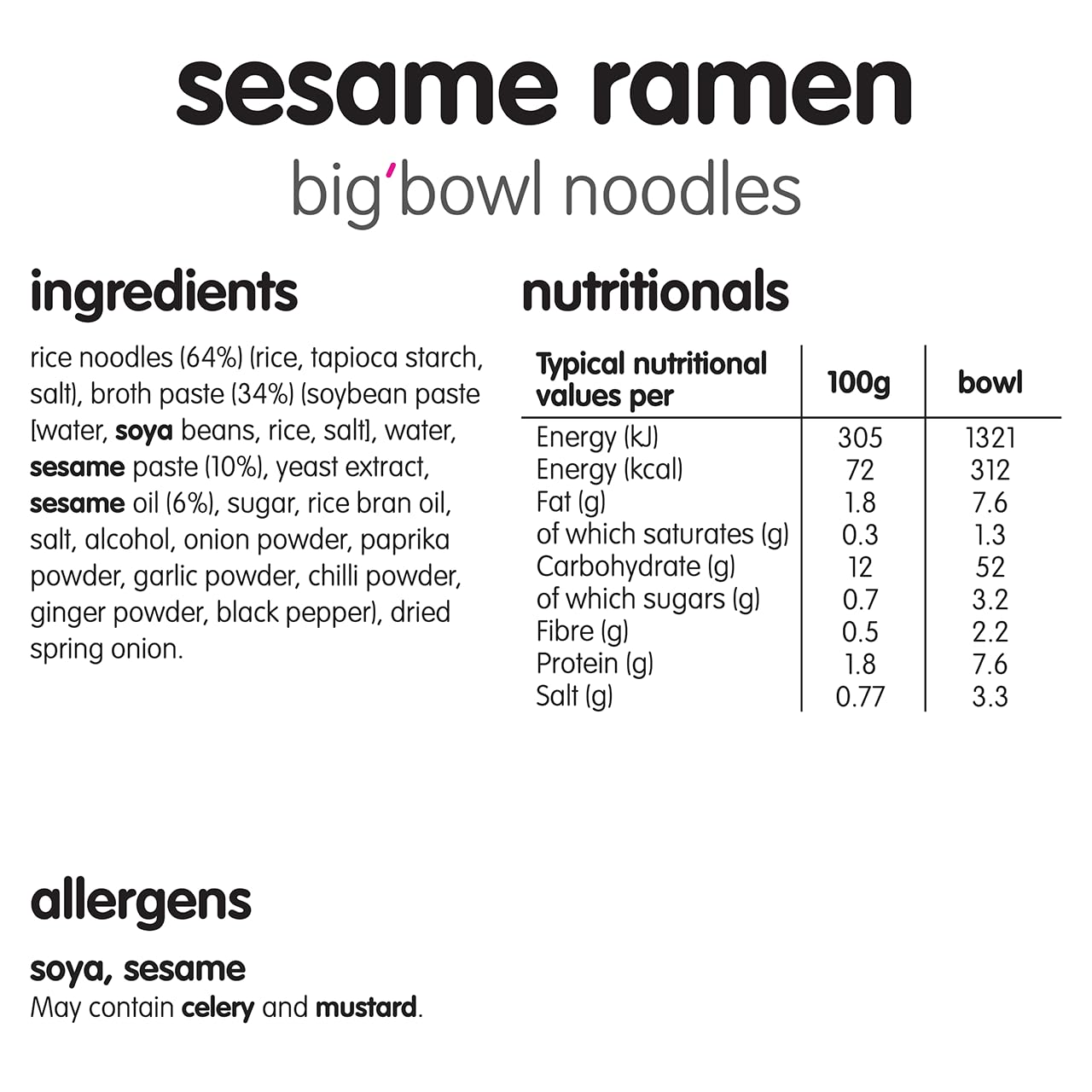 Itsu - Sesame Chicken Big"Bowl Noodles 97g 3