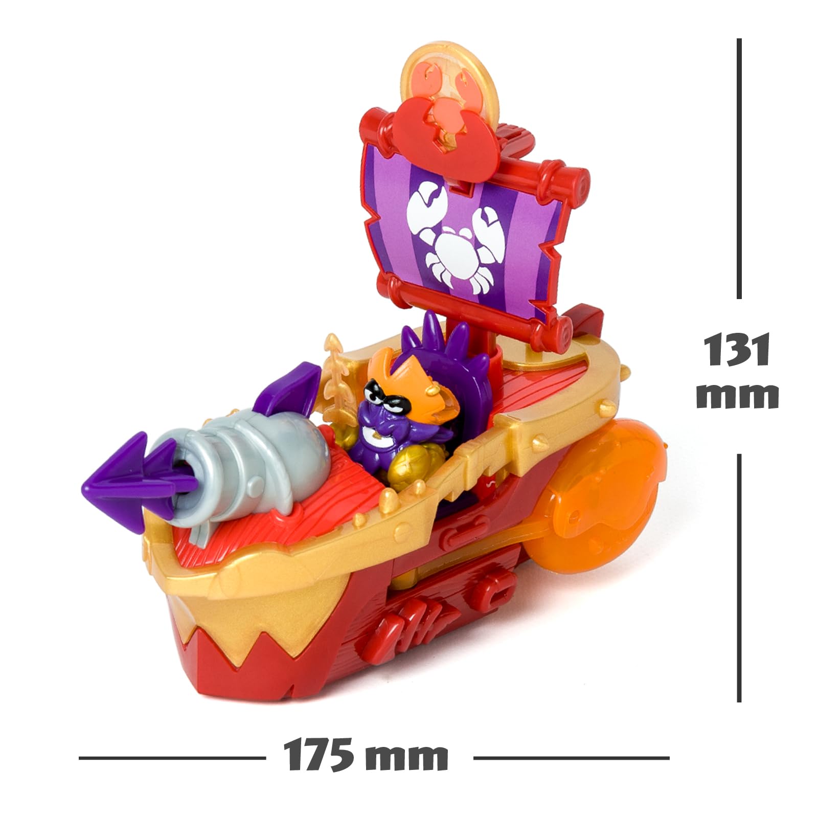 PIRATIX Sea Crusher Pirate Ship Playset - Crab-Themed Adventure with Captain Lobster Figure