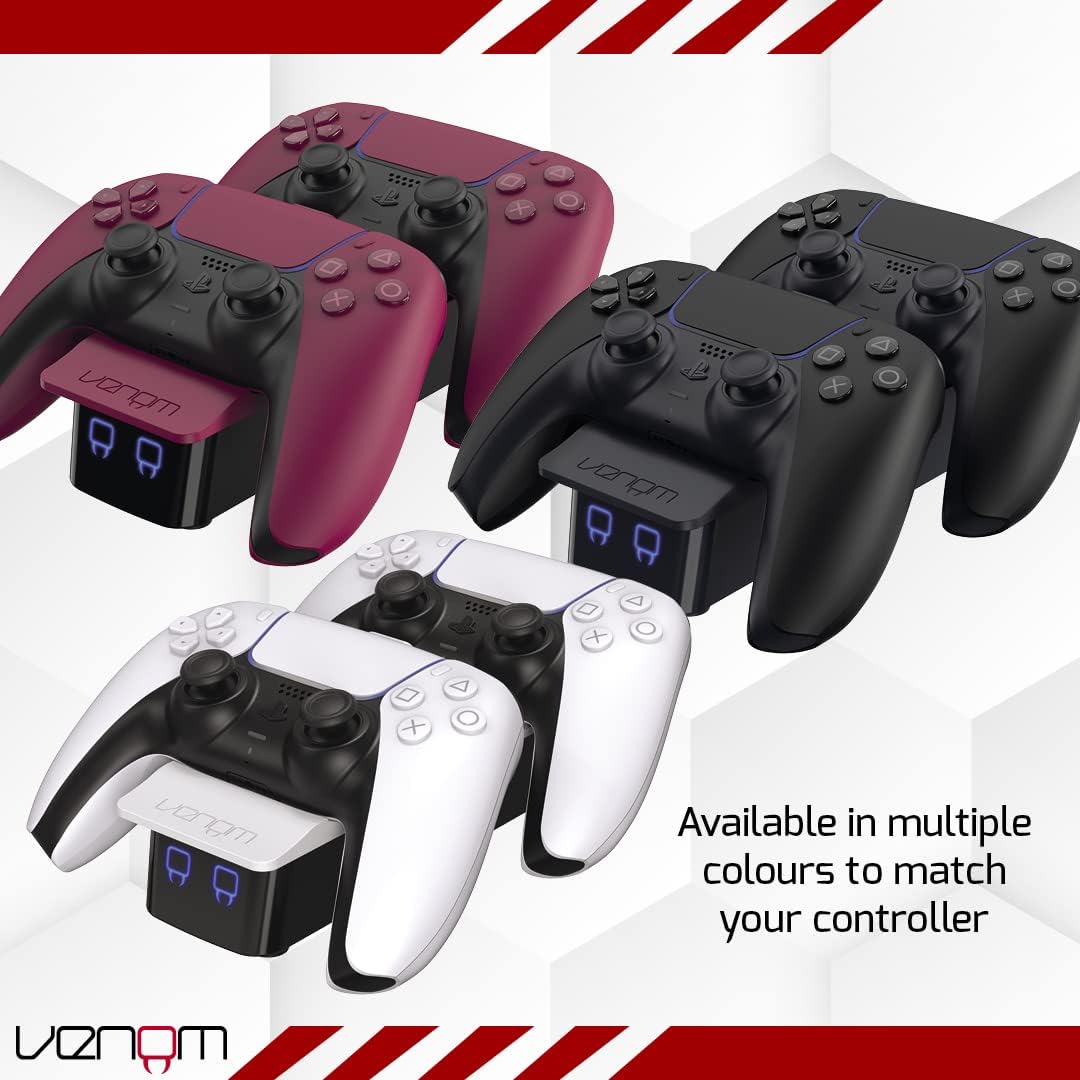 Venom PS5 DualSense Twin Charging Dock Station - White 6