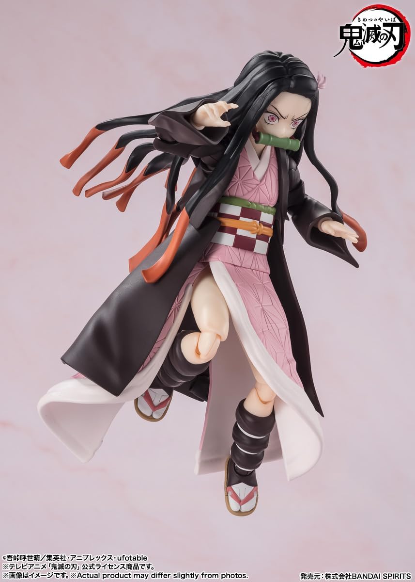 BANDAI SPIRITS S.H. Figuarts Demon Slayer: Kimetsu no Yaiba - Nezuko Kamado Action Figure (BAS66476)