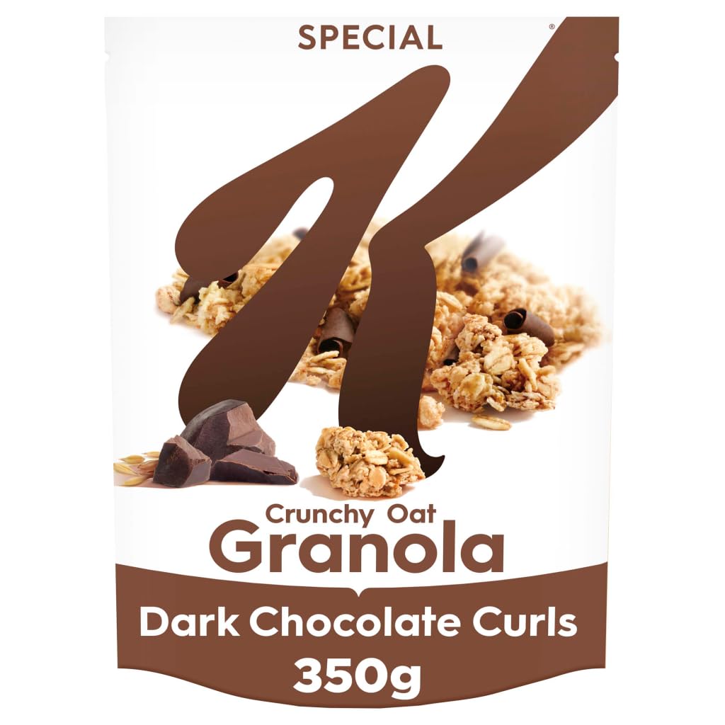 Kellogg's Special K Granola Dark Chocolate Curls 350g - High Fibre, Lower Sugar Breakfast Cereal