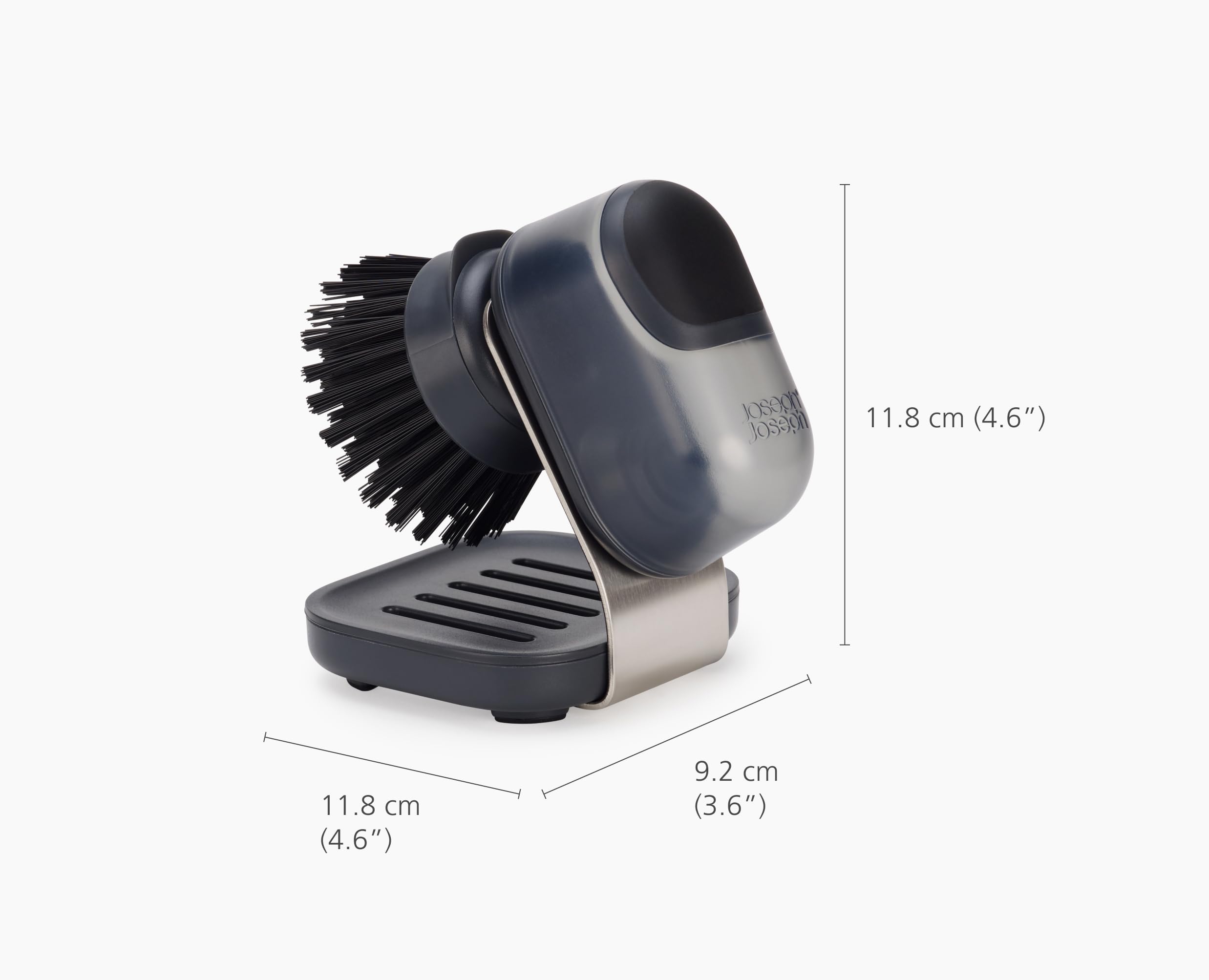 Joseph Joseph SinkTech Soap-Dispensing Palm Brush with Stainless-Steel Stand 4