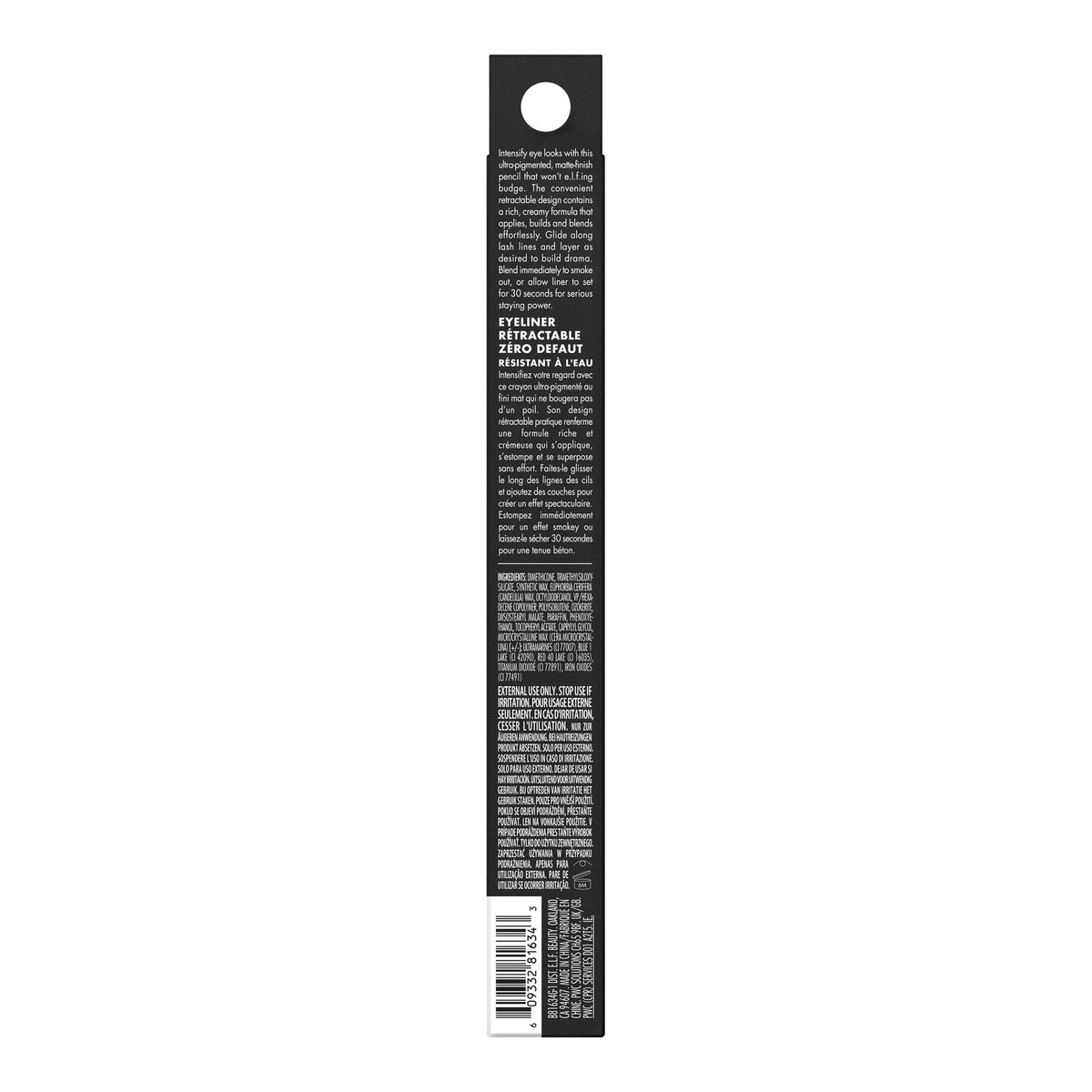e.l.f. No Budge Retractable Eyeliner - Waterproof, Smudge-Resistant, Navy