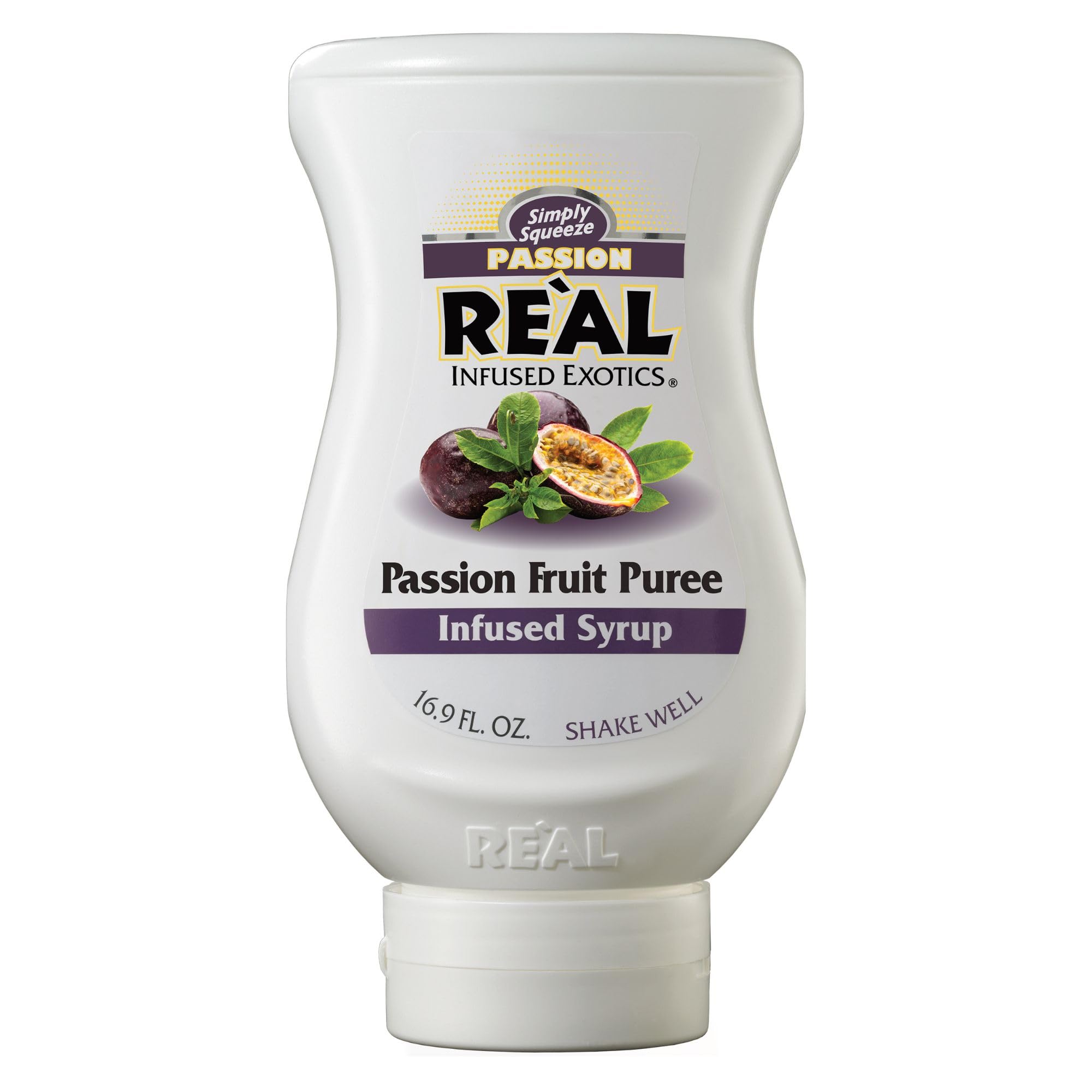 Reàl Infused Exotics Passion Fruit Puree Infused Syrup - 40% Real Fruit Puree | 500 ml Squeezy Bottle 1