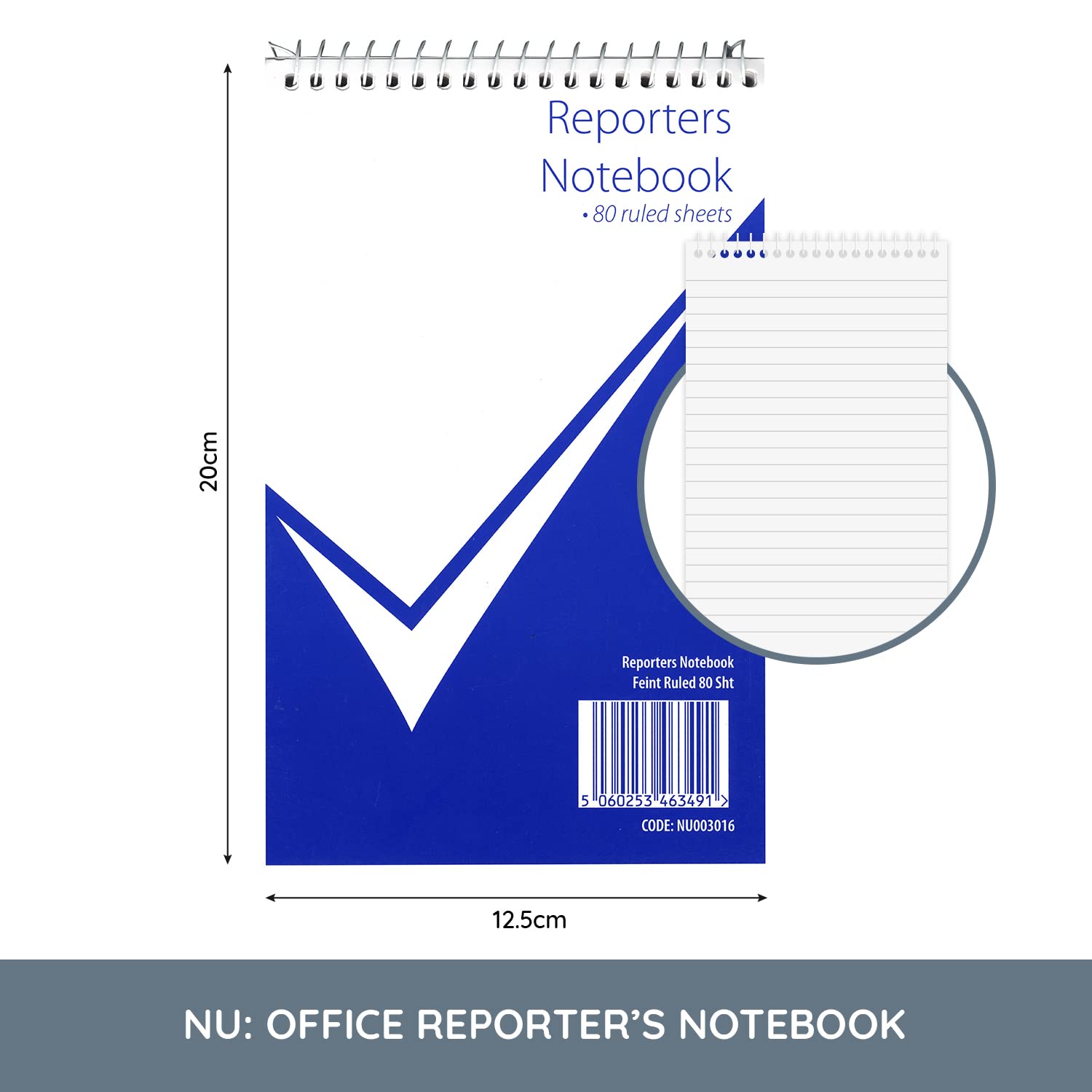 nu: Reporters Notebook - Pocket Size (125x200mm) | Soft Cover | 160 or 320 Pages Available