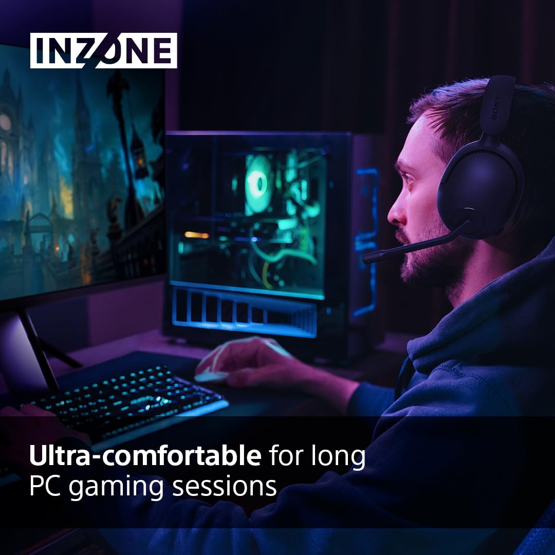 Sony INZONE H5 Wireless Gaming Headset - PC/PS5, 360 Spatial Sound, 28H Battery, Low Latency, AI Noise-Canceling Mic 5