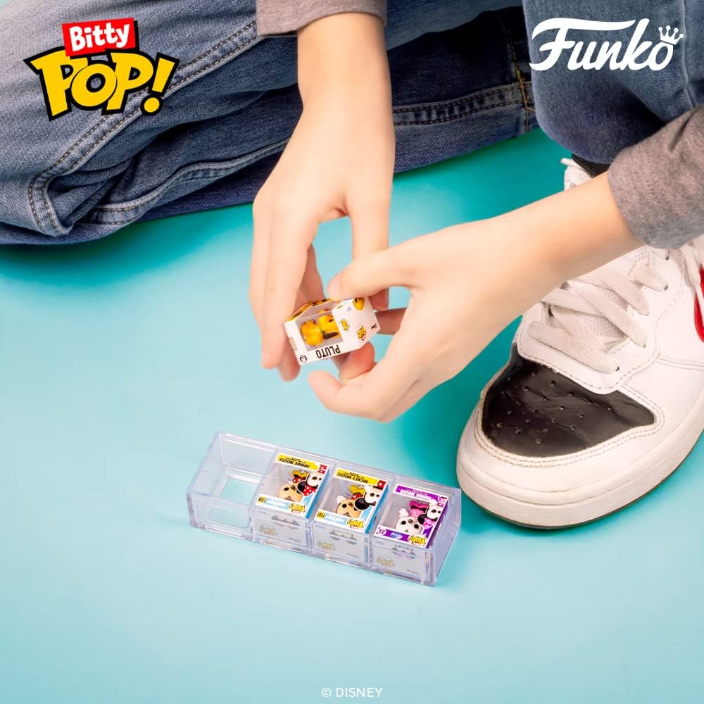 Funko Bitty POP! Disney - Mickey Mouse, Minnie Mouse (Pink Dress), Pluto & Mystery Figure Vinyl Set 25