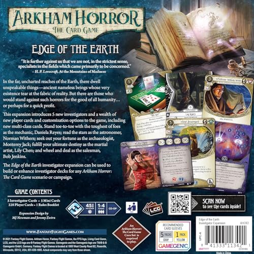 Fantasy Flight Games Arkham Horror: The Card Game Edge of the Earth Investigators Expansion 11