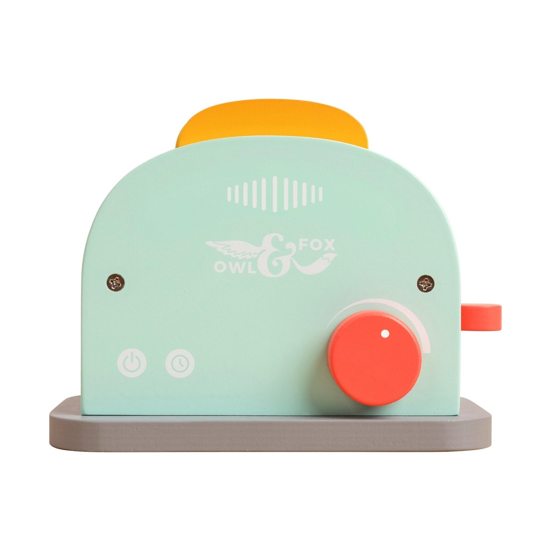 Owl & Fox Wooden Toaster Set - Pretend Play Kitchen Playset for Ages 3+ 9