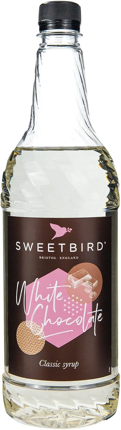 Sweetbird White Chocolate Syrup (1 Litre) - Vegan Friendly Beverage Syrup