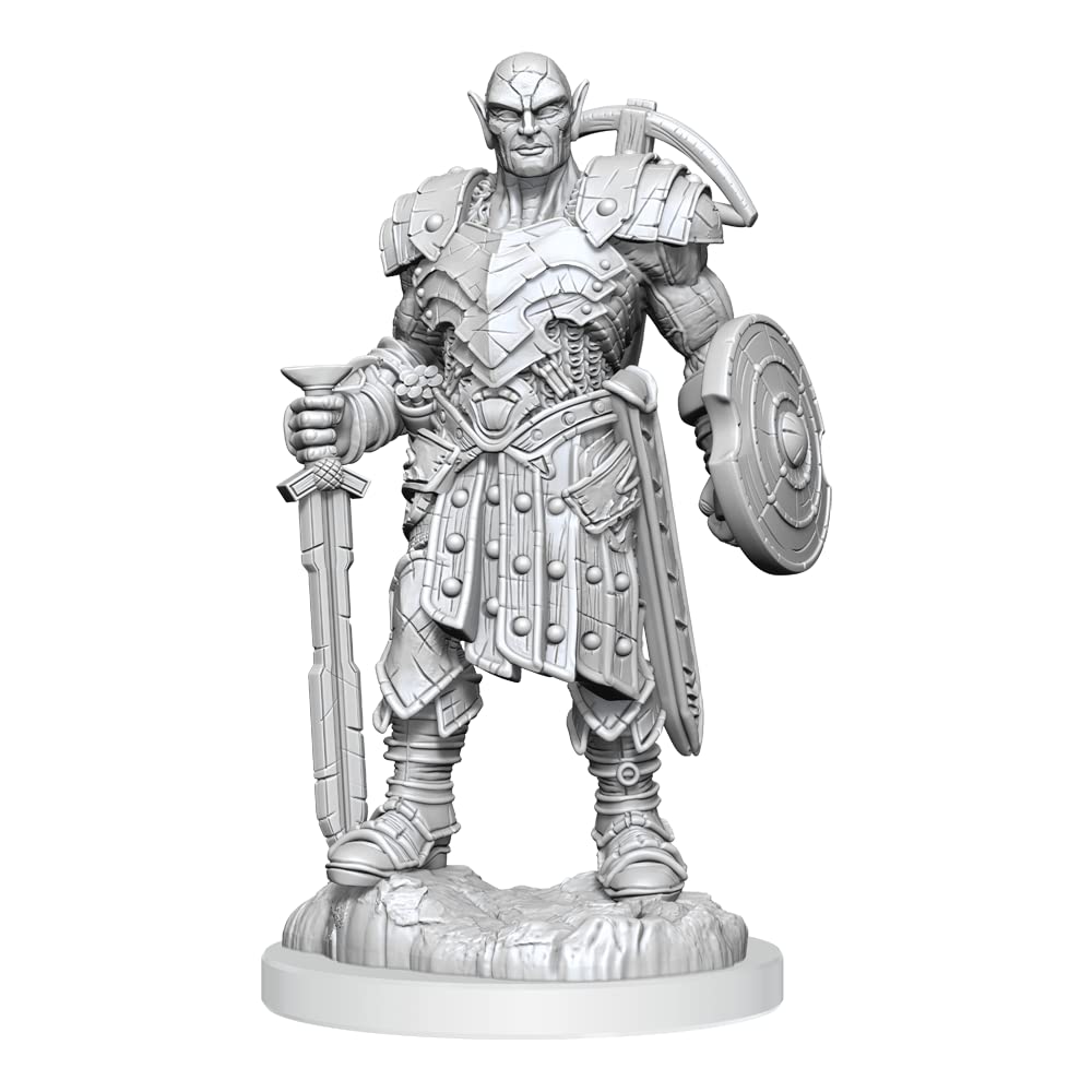 WizKids D&D Nolzur's Marvelous Earth Genasi Fighter Unpainted Miniature 4