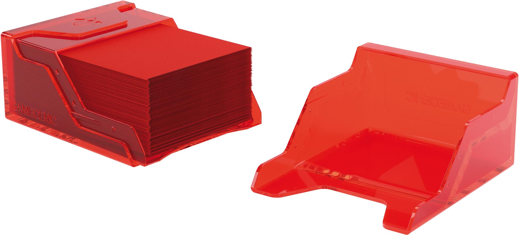 Gamegenic Bastion 50+ XL Card Box - Red | Secure Closure | Fits Double-Sleeved Cards 3