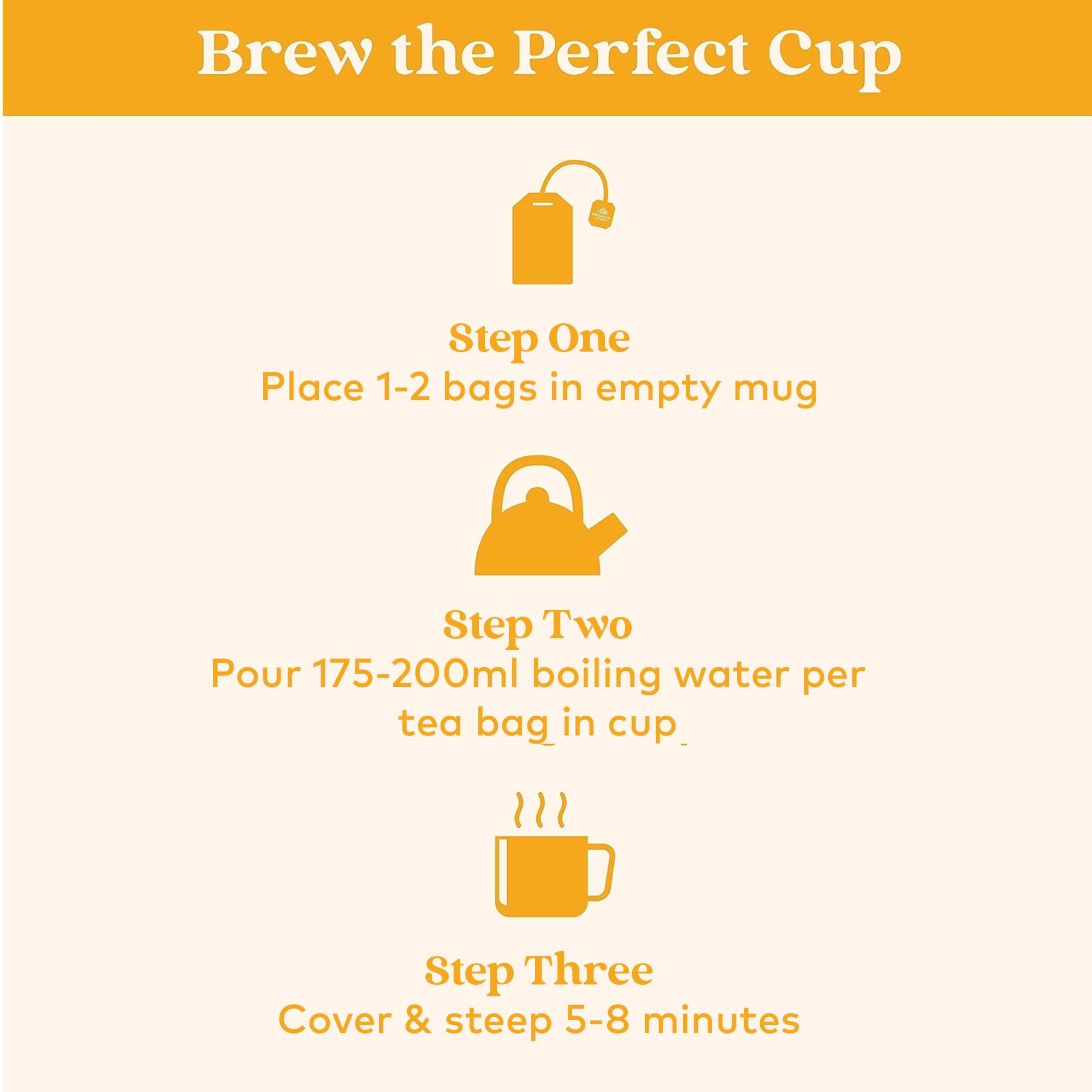 Organic India Tulsi Honey Chamomile Tea, Caffeine-Free, Certified Organic, Plant-Based, 175g 3