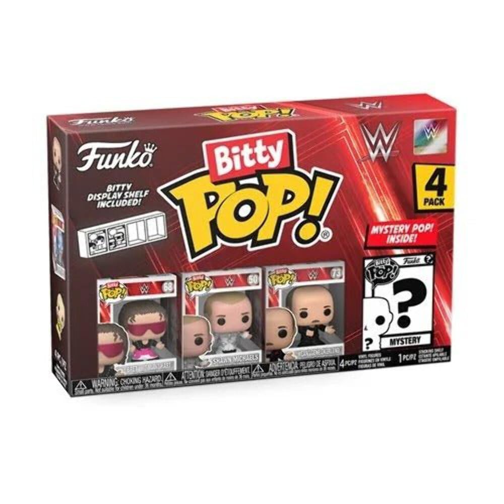 Funko Bitty POP! WWE - The Undertaker, British Bulldog, Batista & Mystery Figure Vinyl Set 6