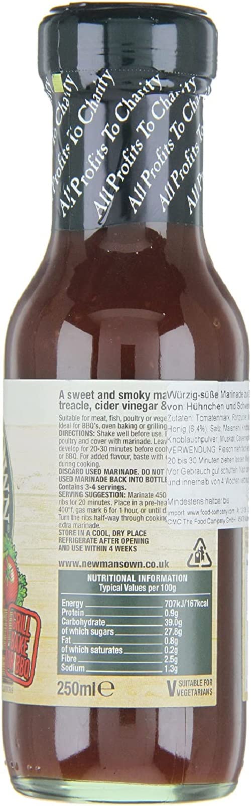 Newman's Own Sticky Barbecue Marinade Sauce 250ml 3