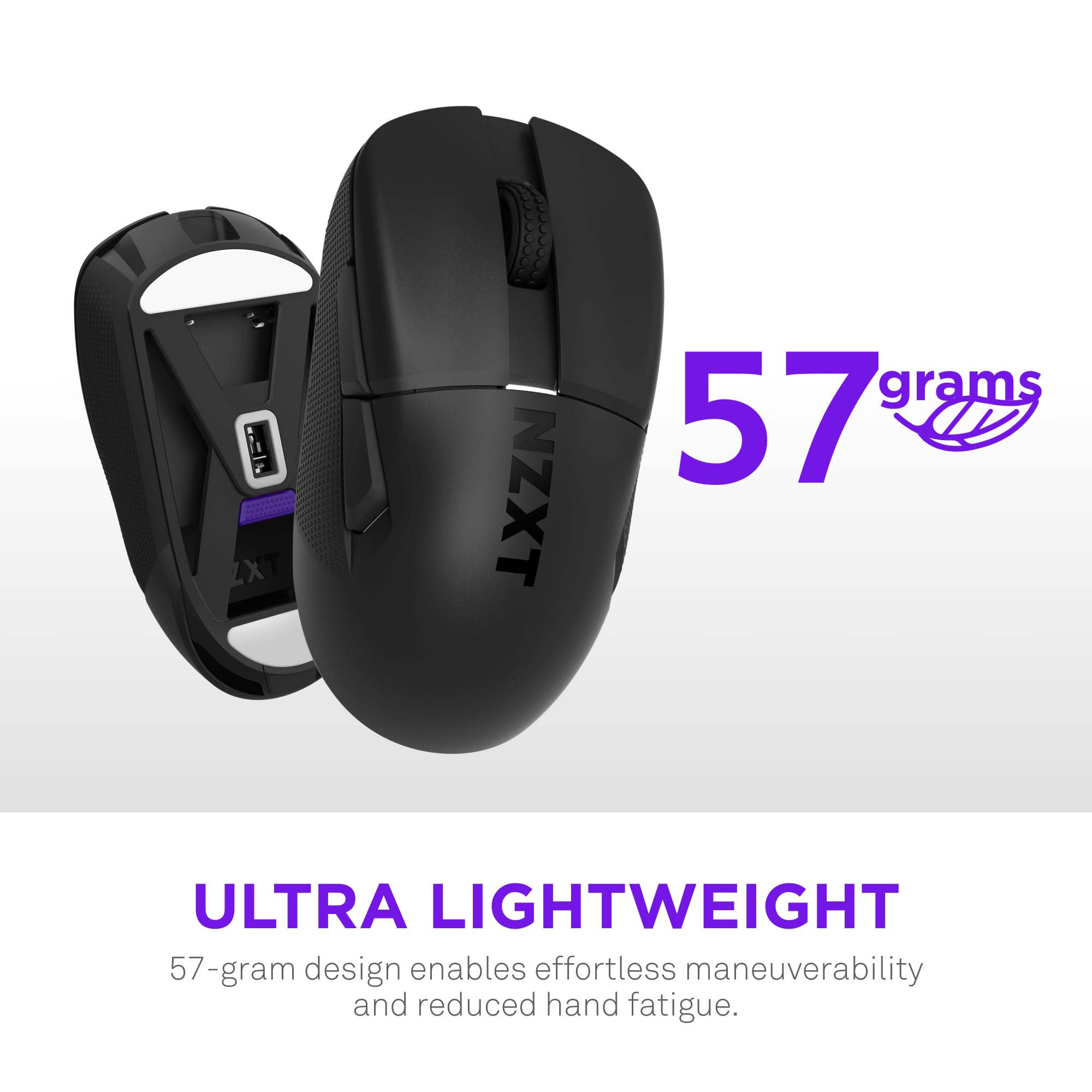 NZXT Lift Elite Wireless Gaming Mouse - 57g Ultra-Lightweight with 26,000 DPI Sensor & 4K/8K Polling Rate 4