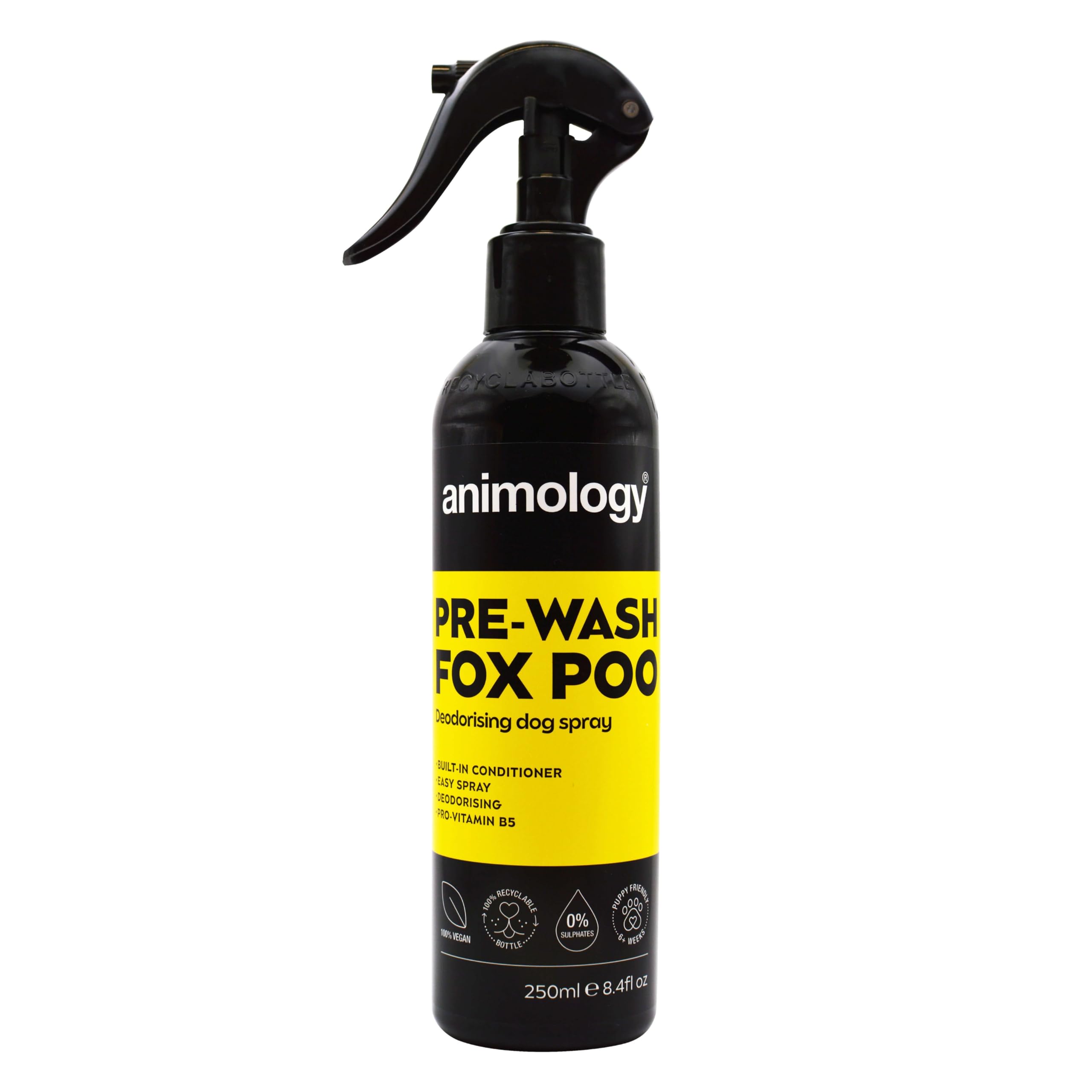 Animology Pre-Wash Fox Poo Dog Spray Deodoriser for Odours | 250 ml