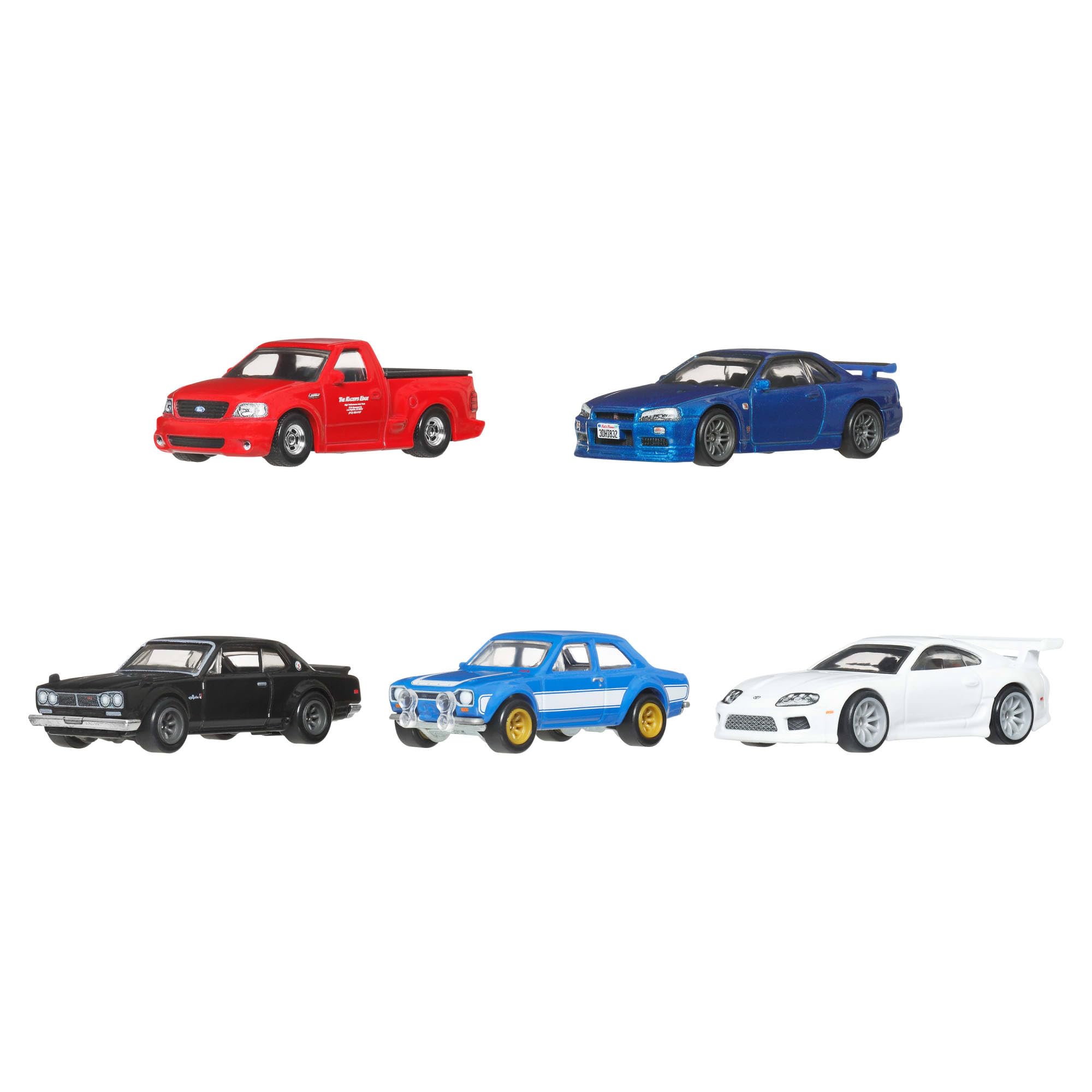 Hot Wheels Premium Fast & Furious 5-Car Bundle - 1:64 Scale Die-Cast Replicas