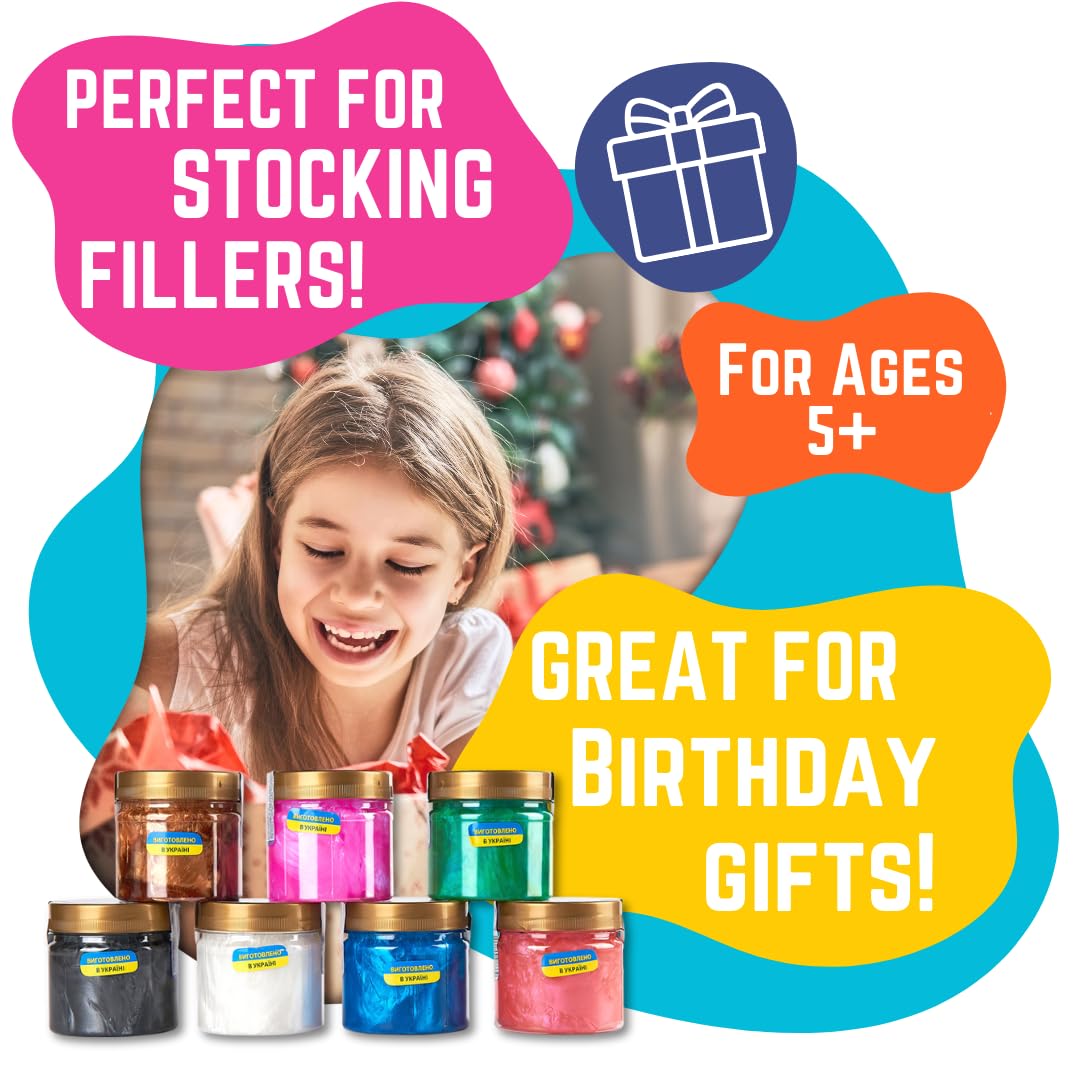 Lovin Slime Putty Pearl 210ml - Metallic Stretchy Sensory Fidget for Kids & Adults 4