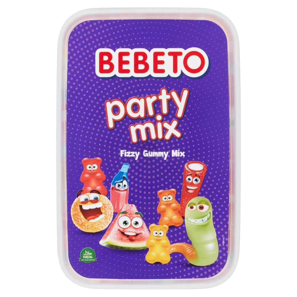 Bebeto Fizzy Party Mix (400 g) – Halal-zertifizierte sprudelnde Gummibonbons