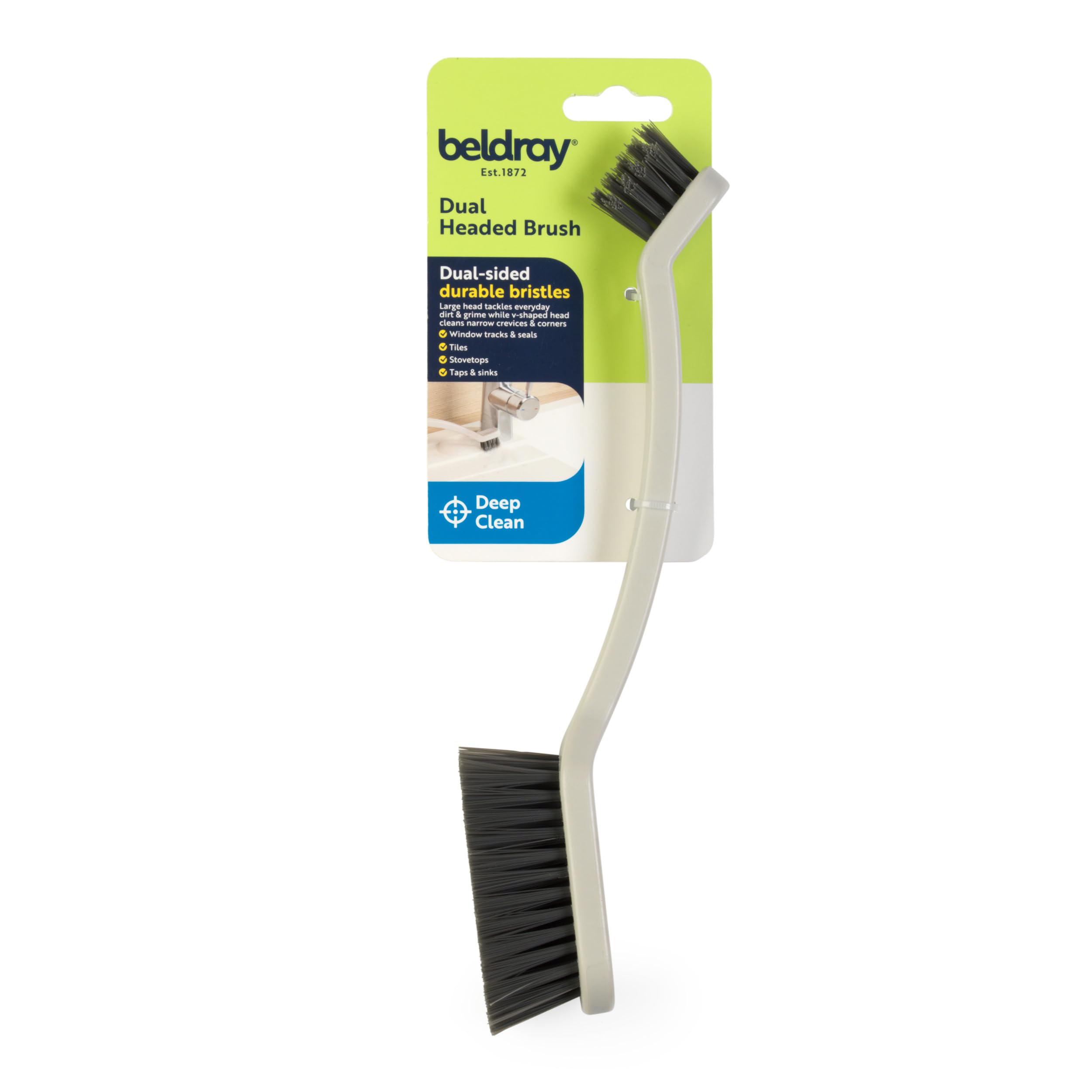 Beldray Scrubbing Dual Sided Cleaning Brush with V-Shaped Bristles for Bathroom and Kitchen 4