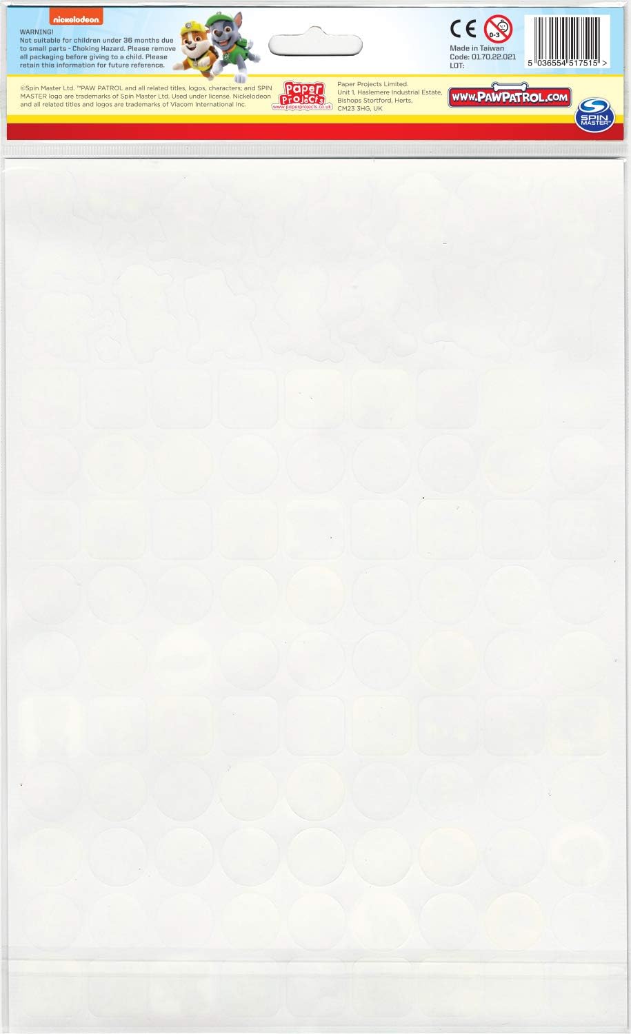 Paper Projects Paw Patrol Mega Sticker Pack - Reusable Glossy & Foiled Stickers (150 Total)