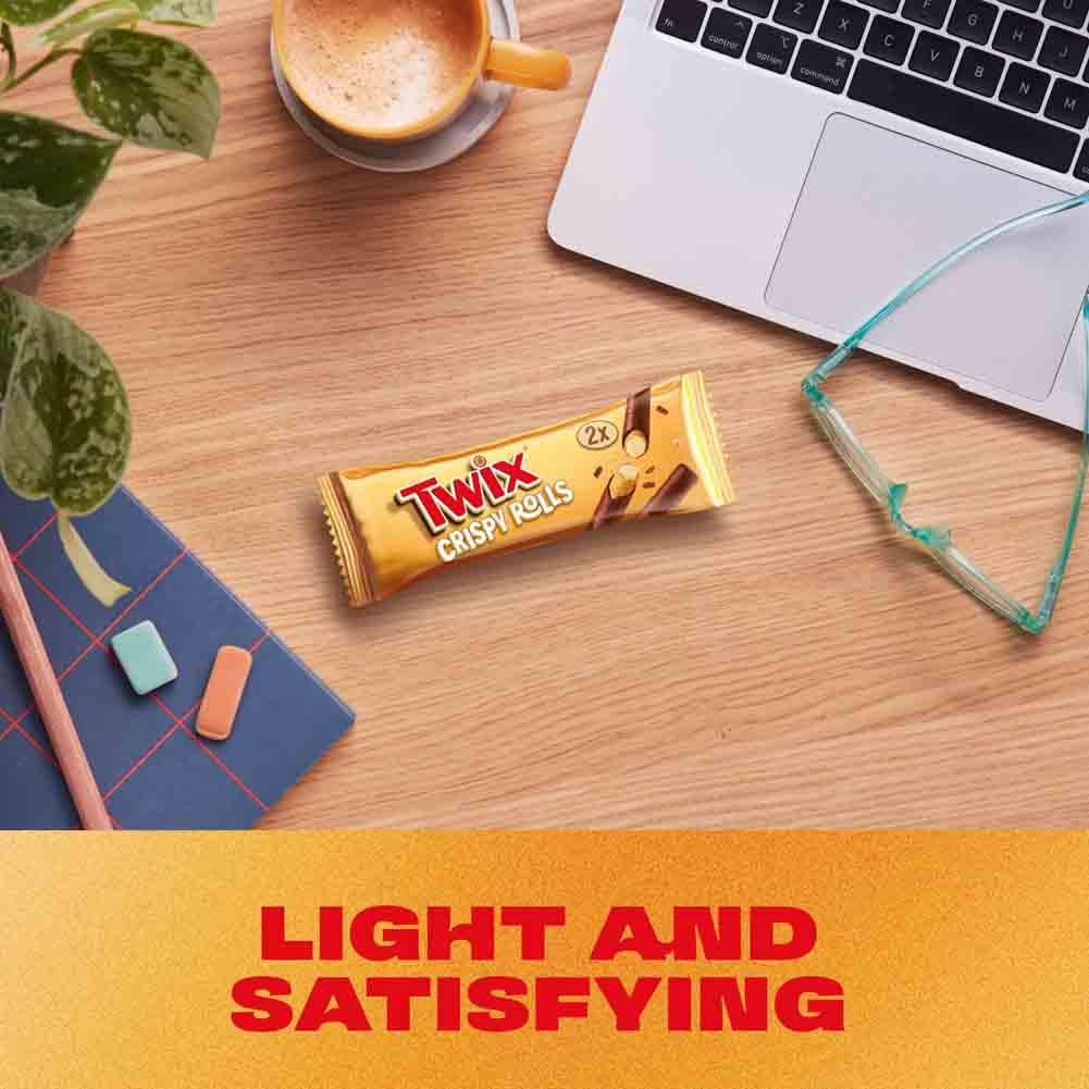 Twix Crispy Rolls, Milk Chocolate, Caramel and Biscuit Snack Bar, 24 x 22.5g 6