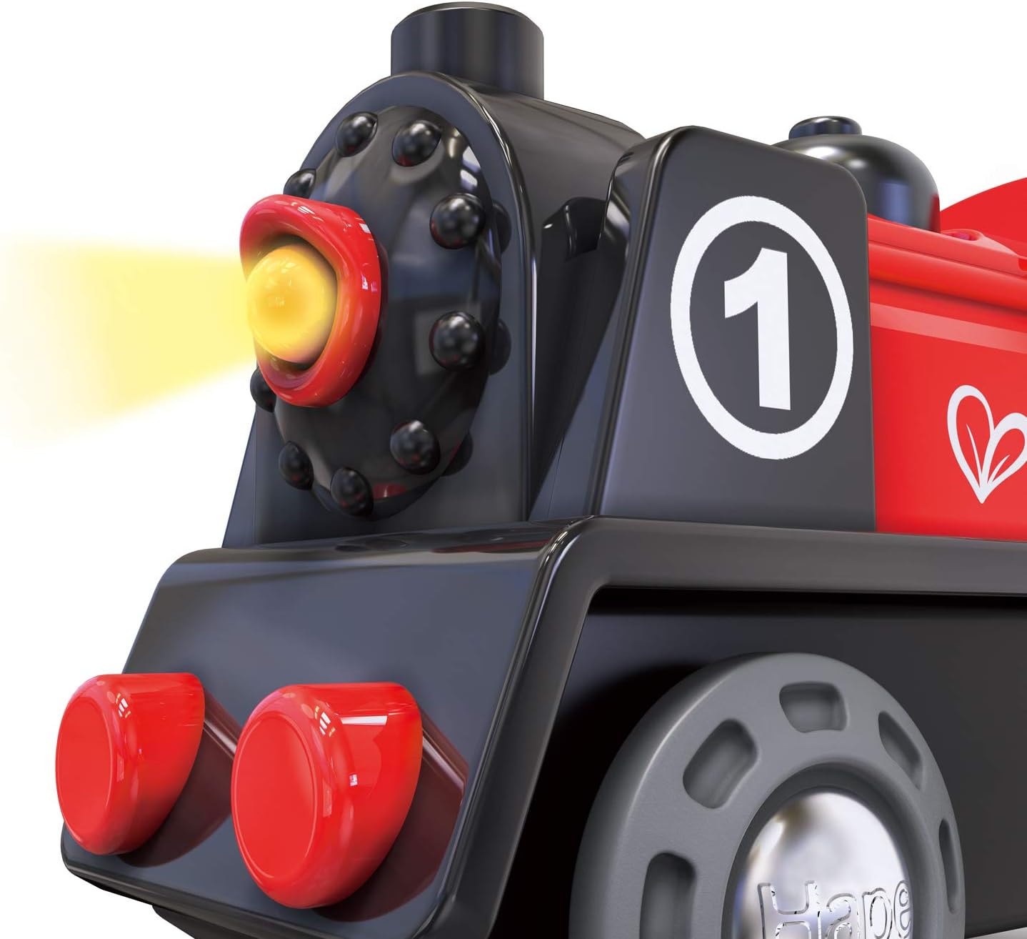 Hape E3703 Battery Powered Train Engine - Forward & Reverse Motion with Light-Up Headlight 3