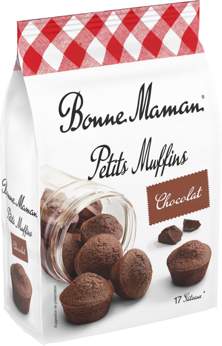 Bonne Maman Small Chocolate Muffins - Petits Muffins au Chocolat - 17 Piece Pack