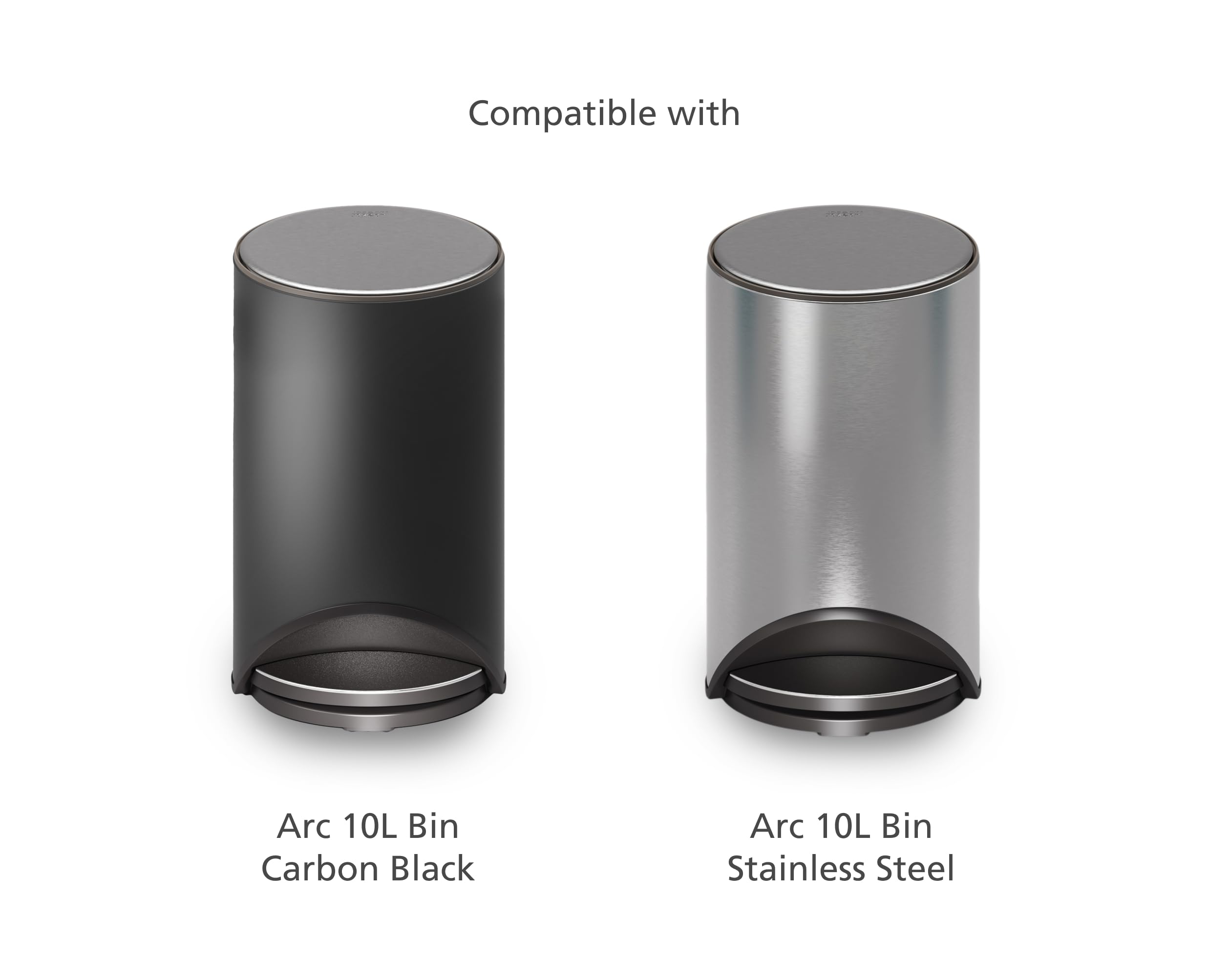 Joseph Joseph Eco IW9 Recycled Bin Liners, 80-Pack, 10L, Grey, Extra Strong with Tie Tape Drawstring