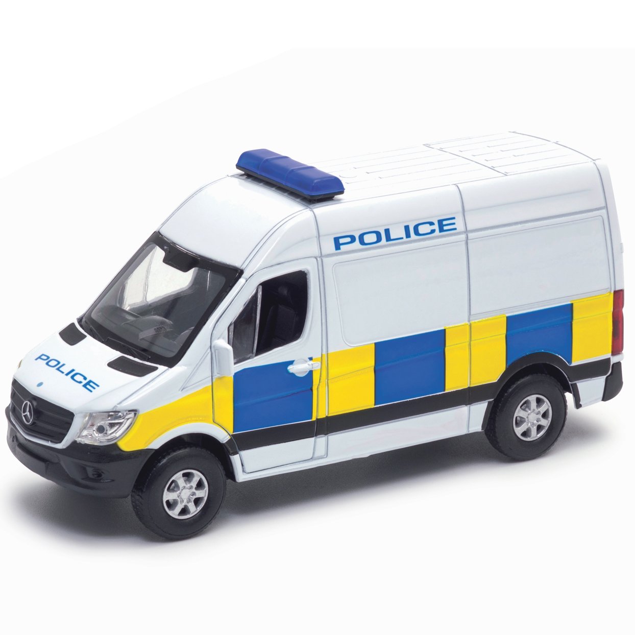 Peterkin Police Mercedes Benz Sprinter Toy Vehicle - Pull Back & Go Diecast Van for Kids