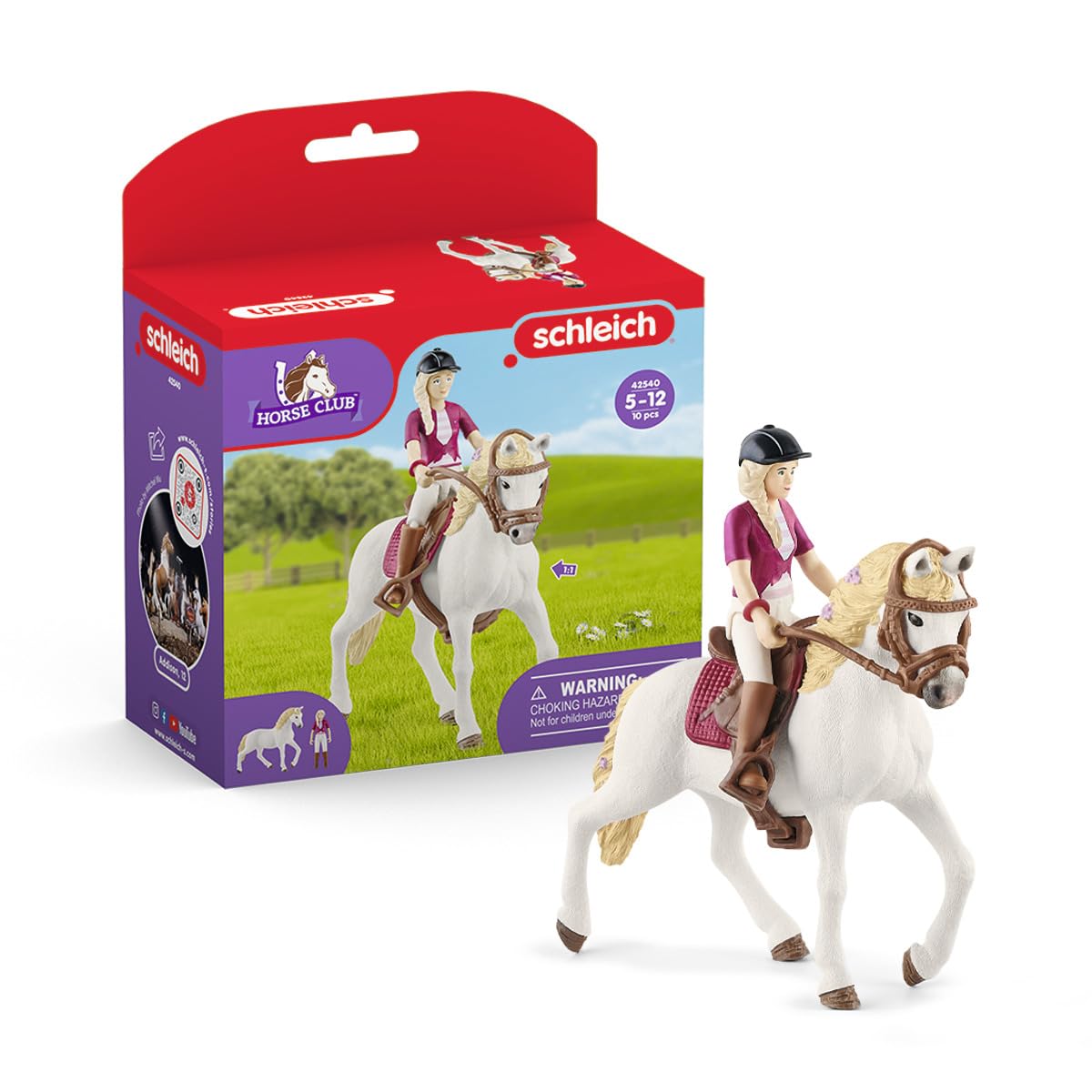SCHLEICH Horse Club Sofia & Blossom Playset - 10-Piece Action Figure Set for Kids 5+ 5