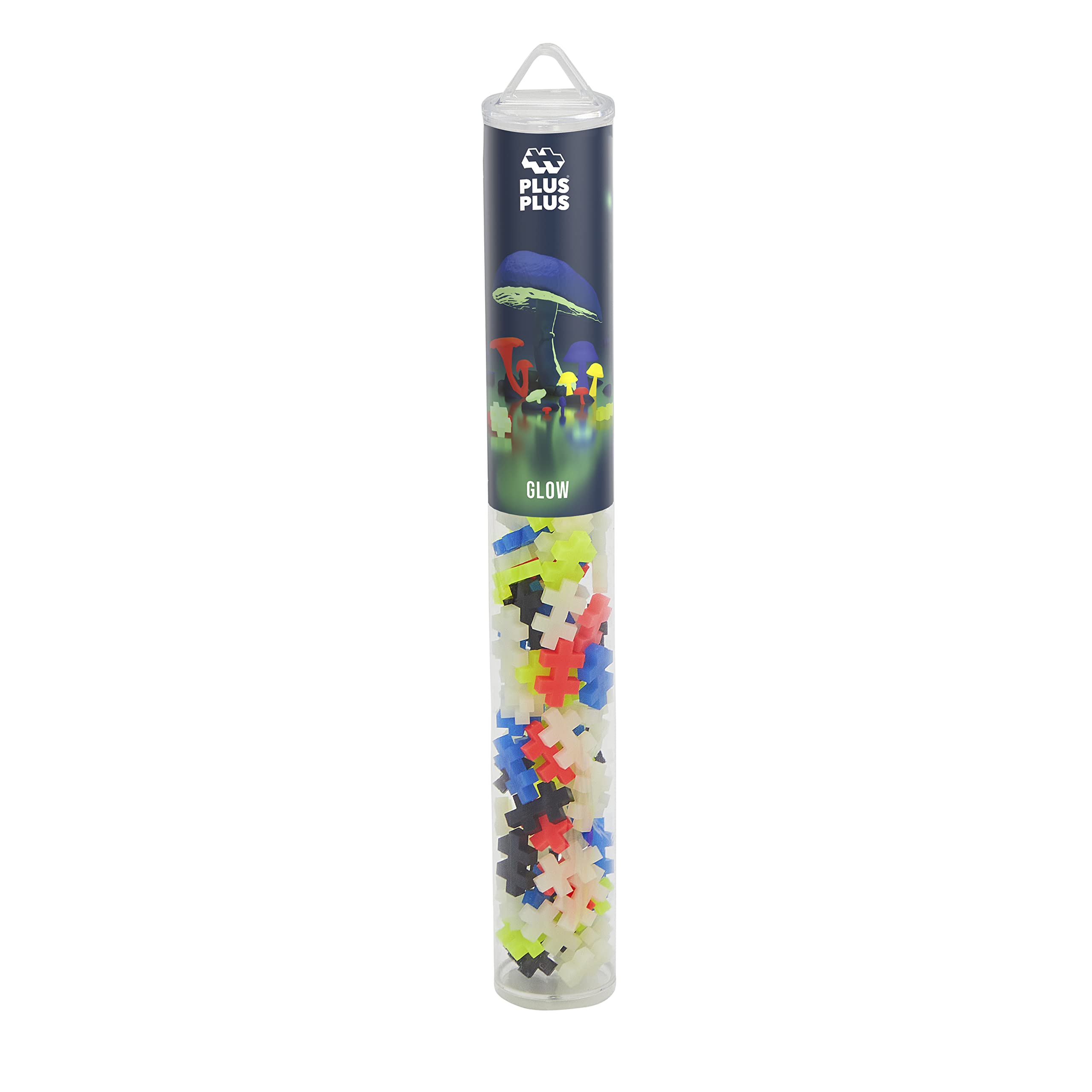 PLUS PLUS Building Blocks Toy - 100 pc Glow in the Dark Construction Set | STEM Learning | Ages 5+