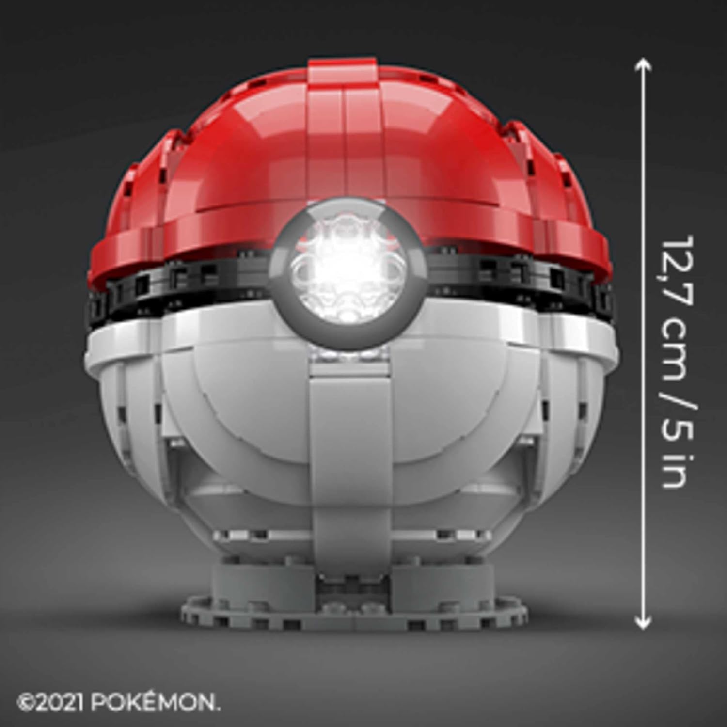 MEGA Pokémon Jumbo Poké Ball Building Set - 5-inch Light-Up Collectible, 303 Pieces