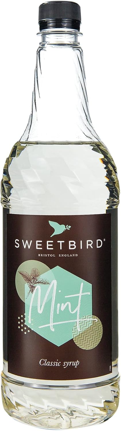 Sweetbird Mint Syrup (1 Litre) - Vegan Friendly, Natural Flavours, No Artificial Colours