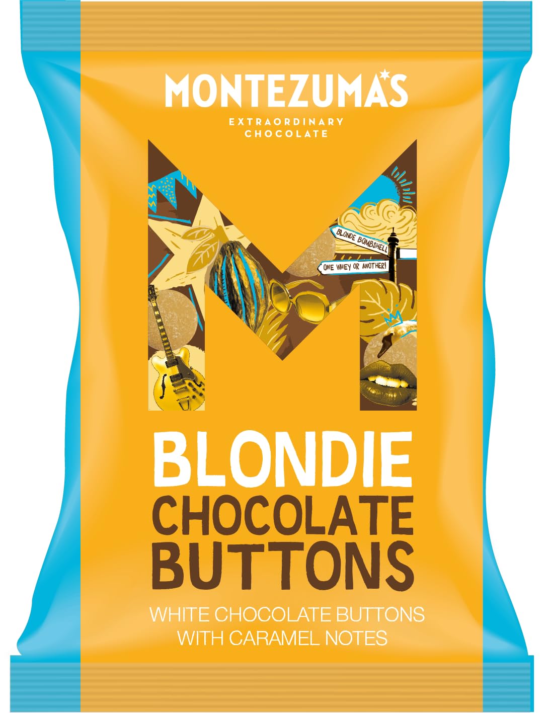 Montezuma's Blondie Buttons, White Chocolate with Caramel Notes, 120g