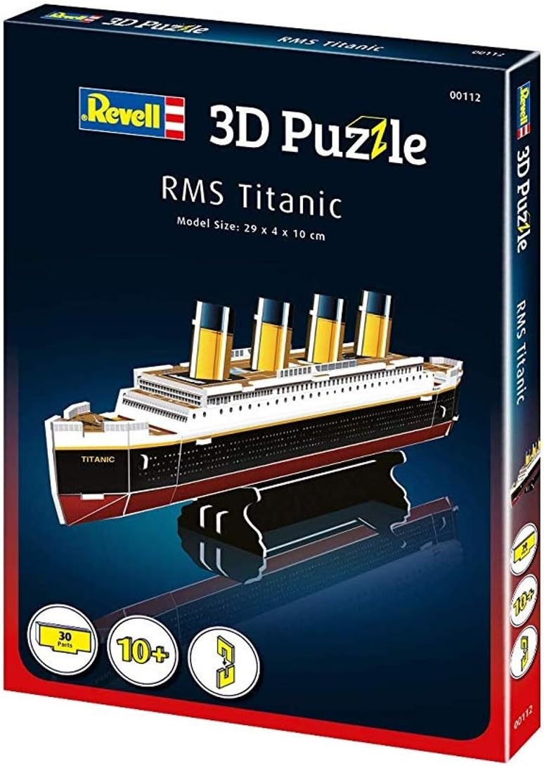 Revell 3D Puzzle RMS Titanic Model Kit - 30-Piece Building Set for Ages 3+ 4
