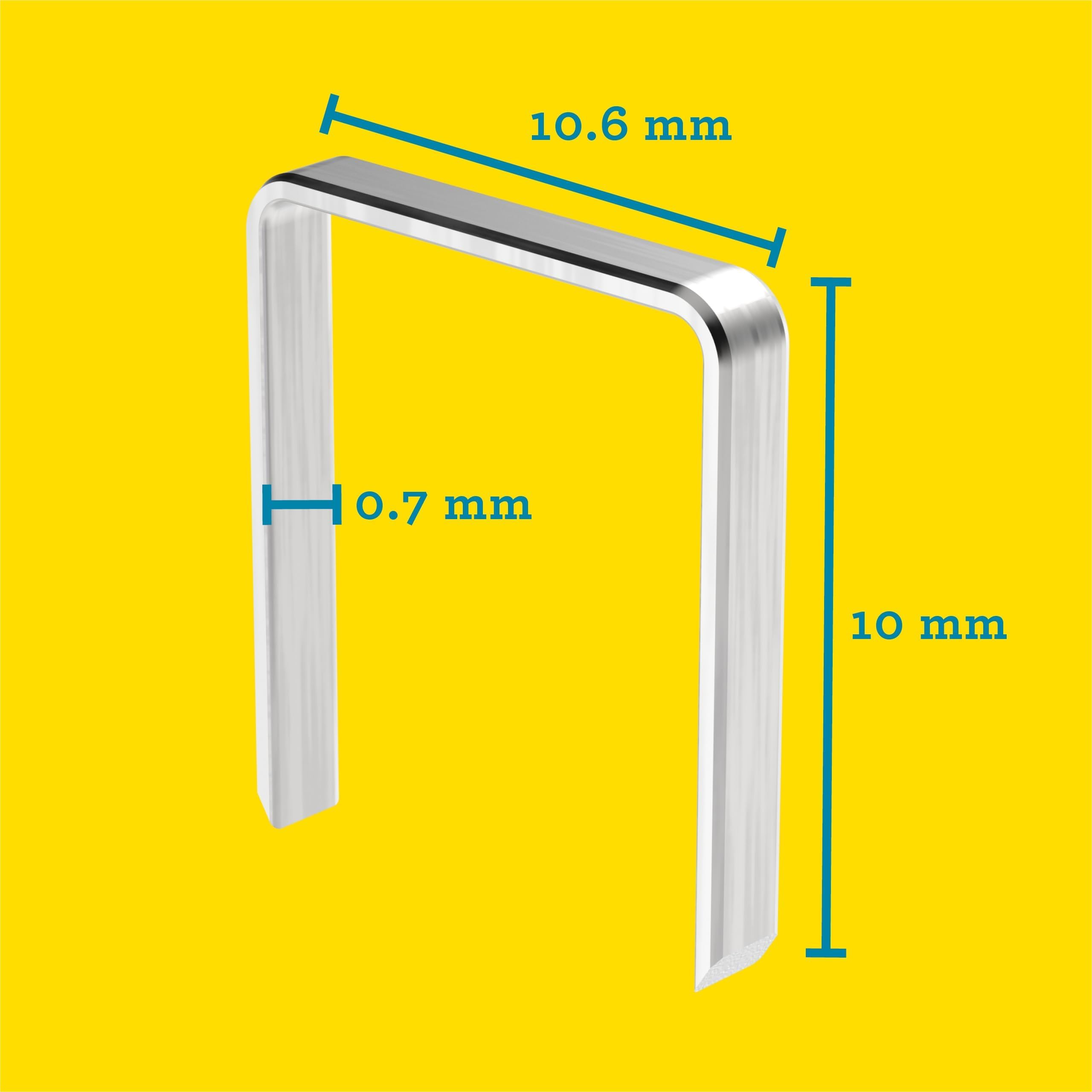 Rapid High-Performance Staples for Textiles, Finewire No. 13, Leg Length 6mm, Staple Gun Staples, Galvanised Steel, 5000 Pieces, Boxed (11830700) 2