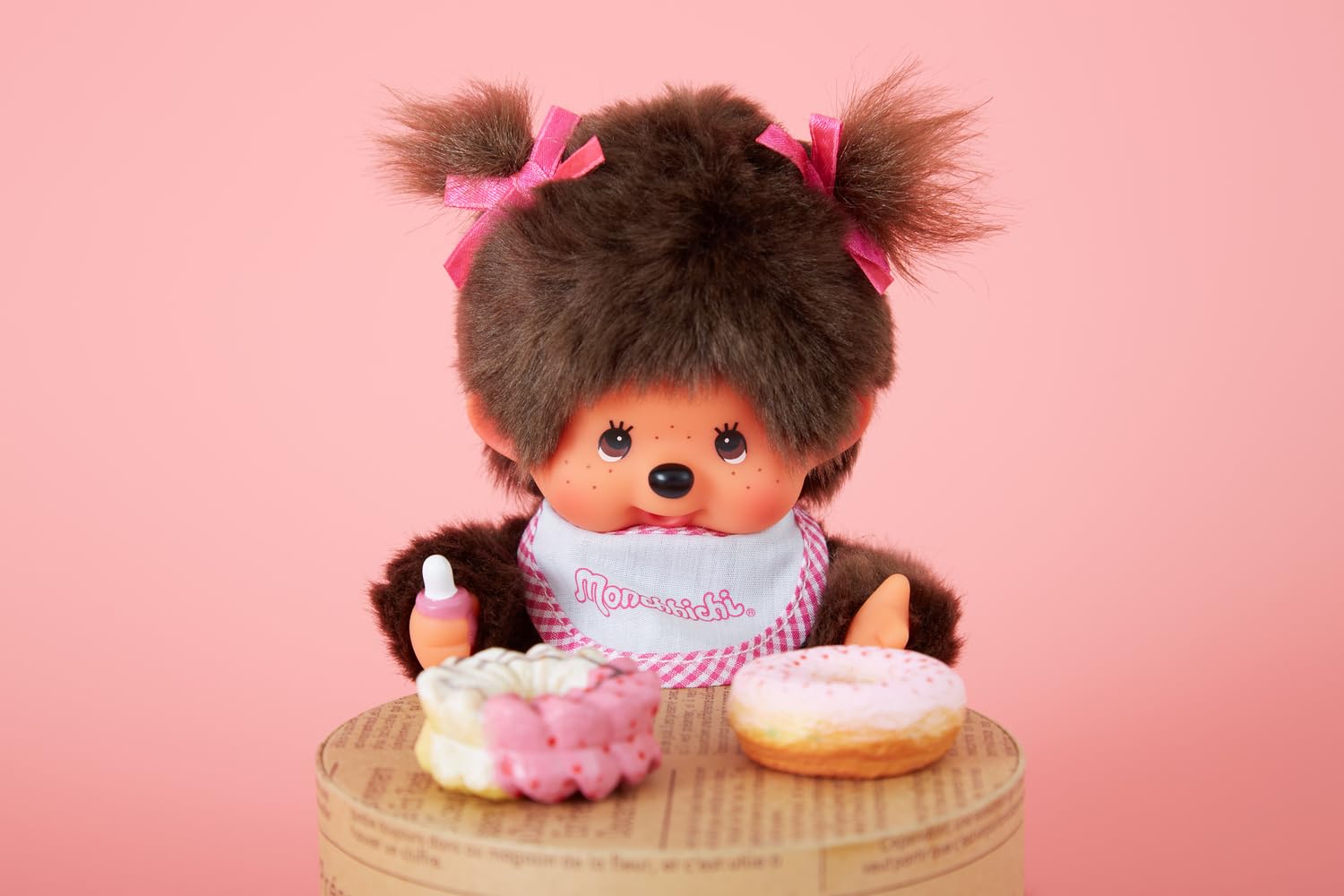 Monchhichi Classic 20cm Pink Girl Doll - Sekiguchi Plush Toy 7