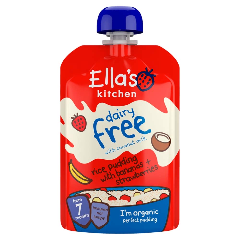 Ella's Kitchen - Organic Rice Pudding with Bananas & Strawberries 80g